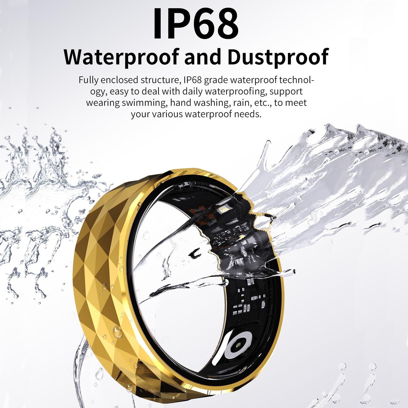 Smart Ring, Activity & Fitness Tracker Ring For Women/Men, No App Subscription, Sleep Tracking Smart Ring With Calories/Heart Ra