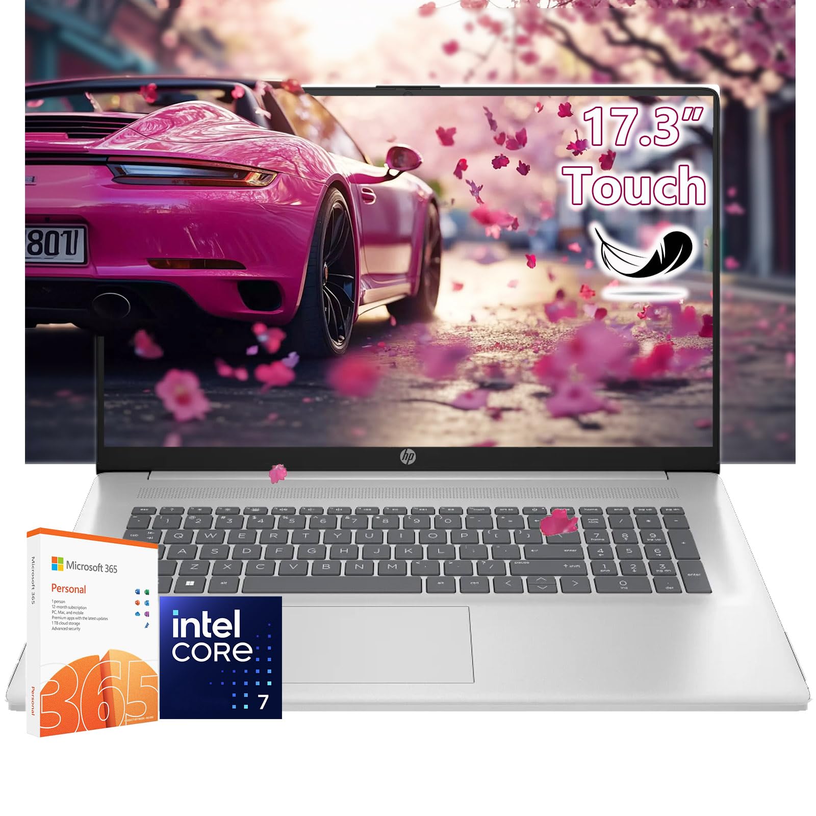 Hp 17Inch Touchscreen Laptop Ai 2024 10Core Intel I7 150U Beat I7 1355U  Backlit Keyboard  Windows 11   Office 365 One Year  32G