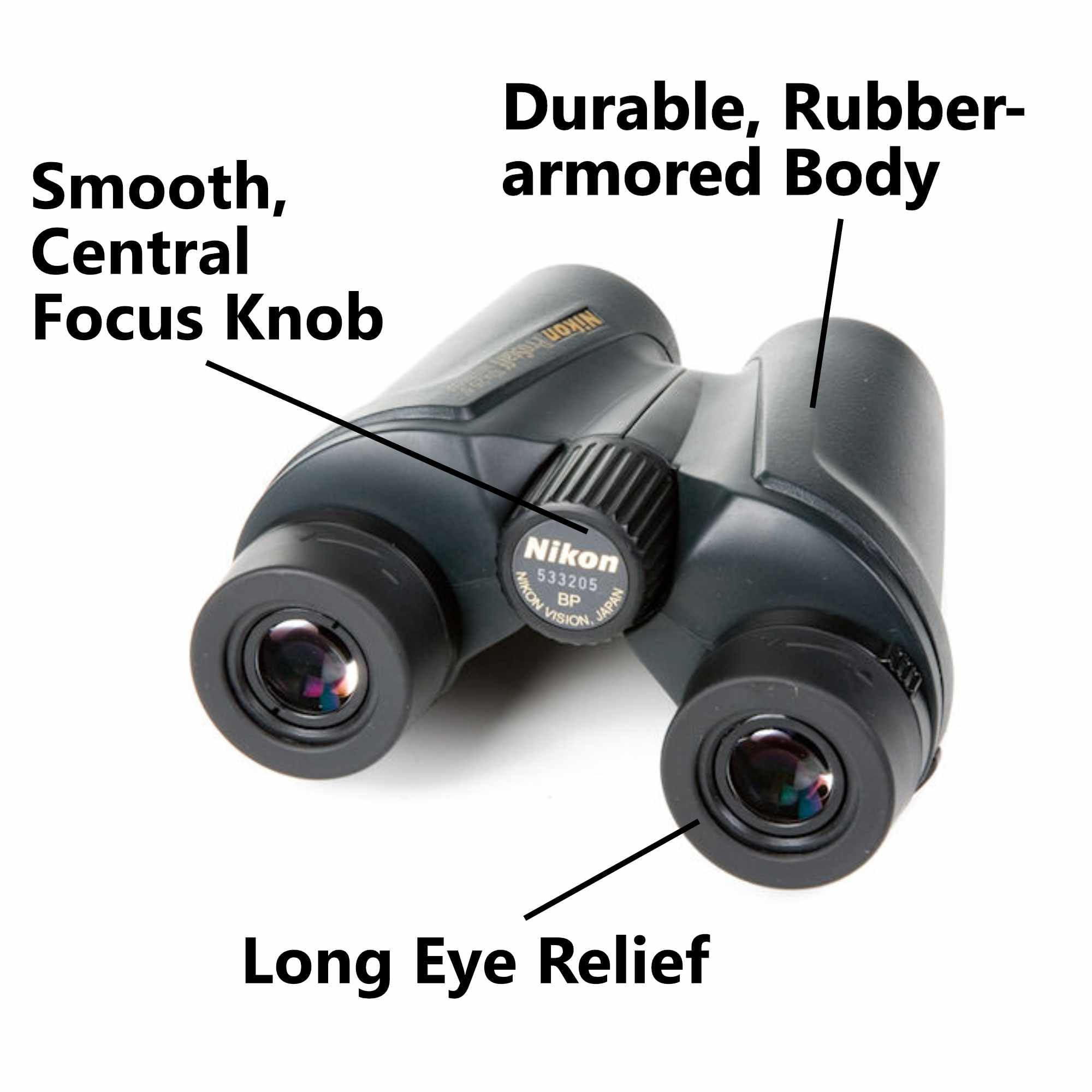 Nikon Prostaff 10X25 (7485) Black Binoculars Bundle With Lens Pen And Cleaning Cloth, Compact Binoculars For Adults For Hunting,