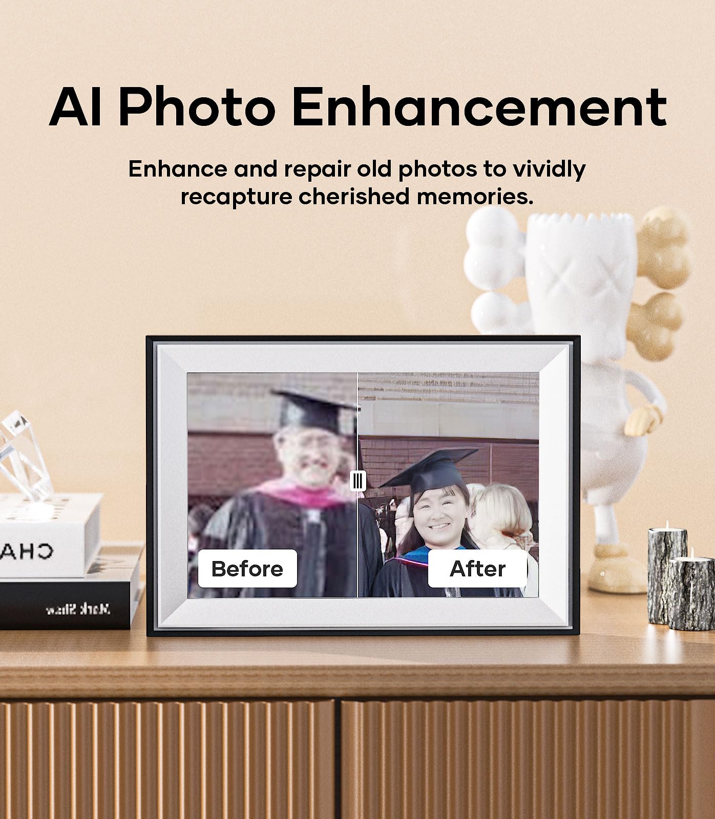 Cozyla Digital Picture Frame Wifi Battery Powered Free Unlimited Storage Ai Powered Send Pictures Via Google Photos Email Web Br