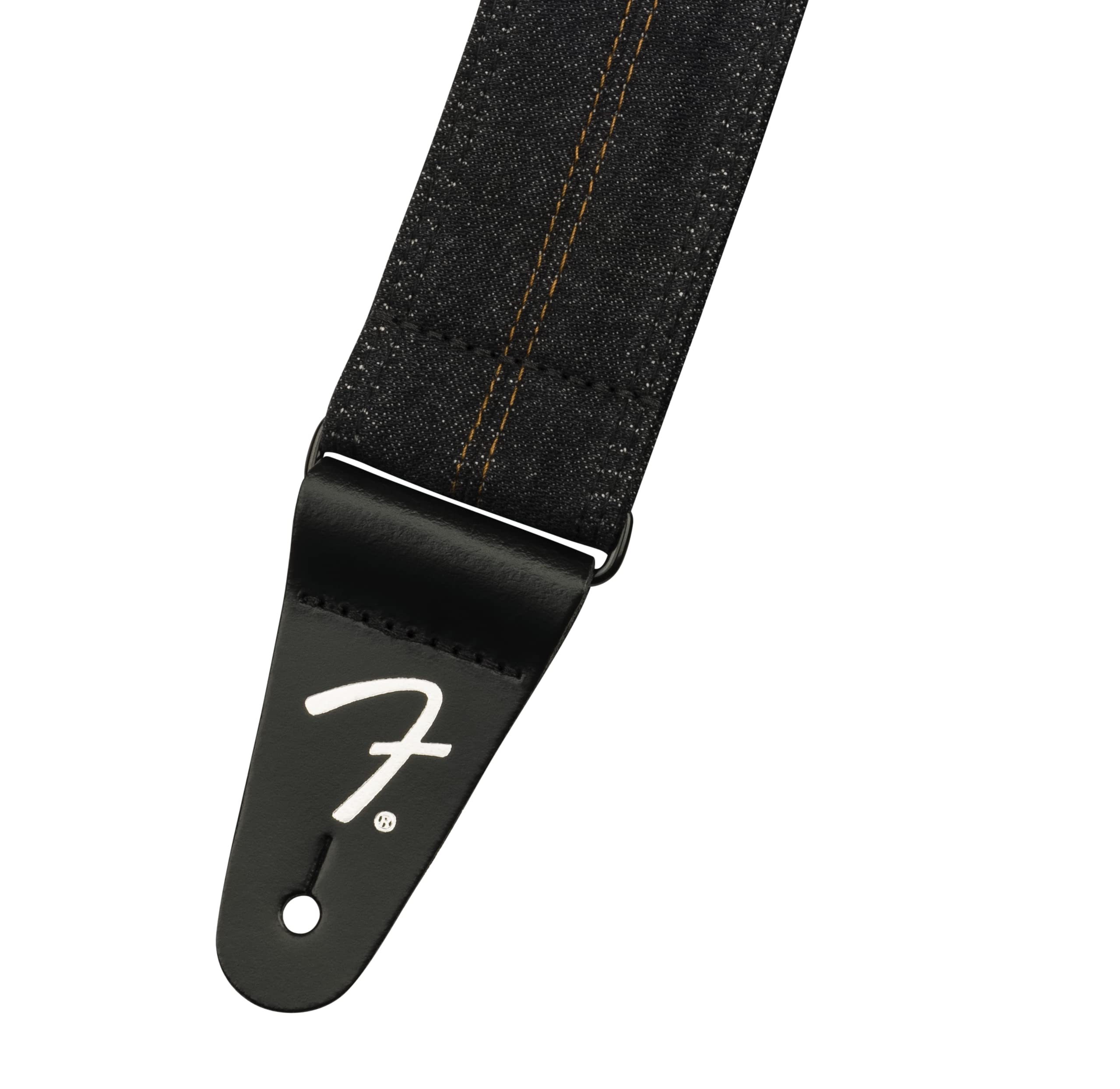 Fender X Wrangler Denim Guitar Strap, Guitar Accessories, Washed Black Stitch