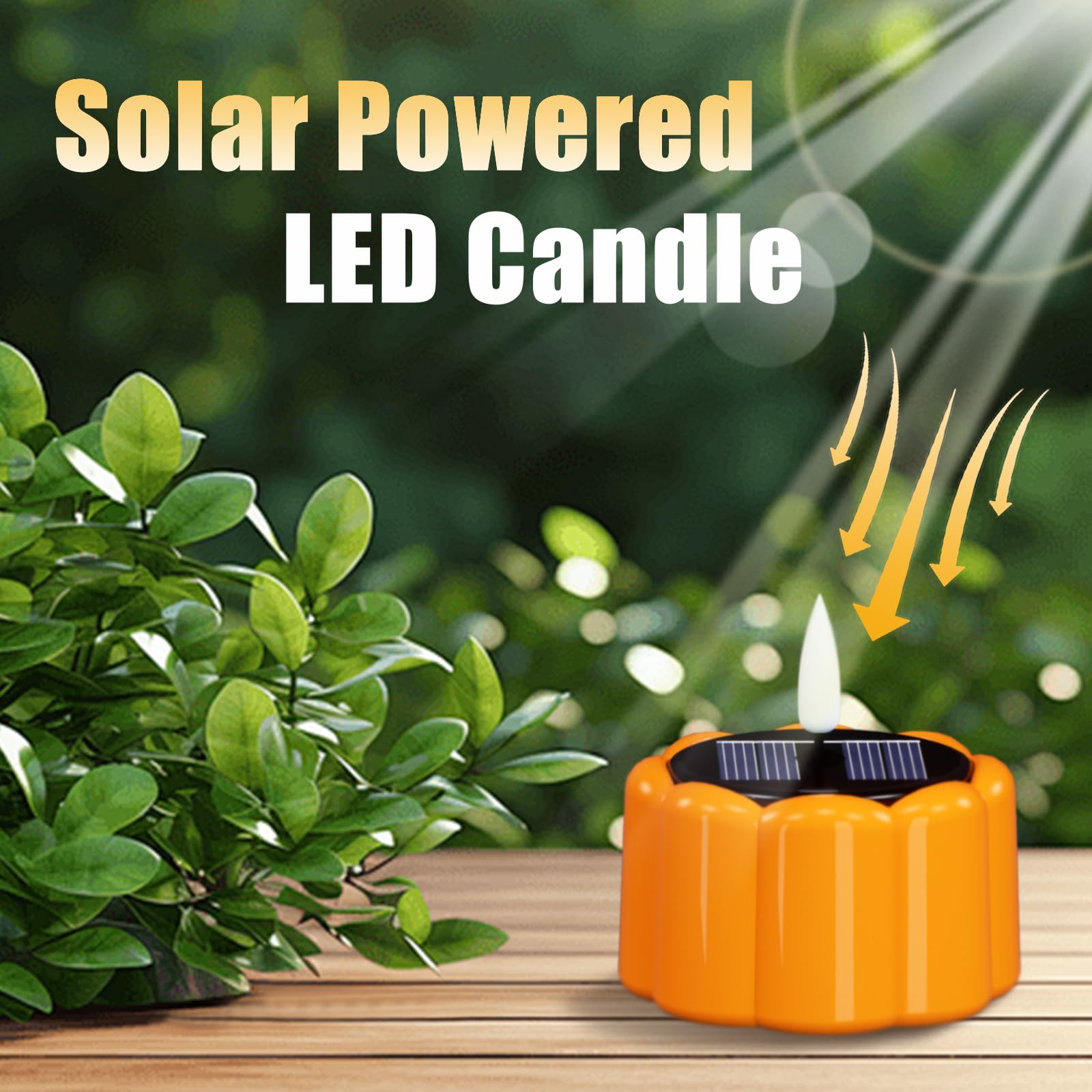 Dromance Flameless Votive Candles Solar Battery Operated Dusk To Dawn 3D Wick Flickering Outdoor Waterproof Spooky Pumpkin Led T