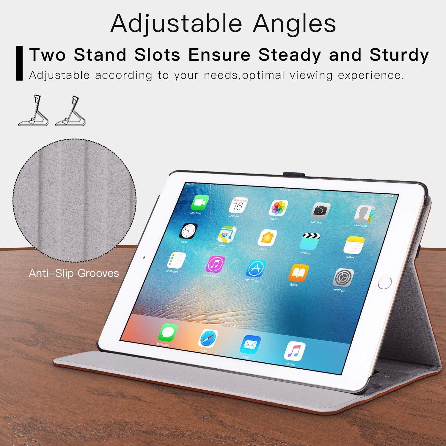 Ztotopcases For Ipad 6Th/5Th Generation 9.7 Inch 2018/2017 Ipad Air 2 & 1 Case, Premium Pu Leather Business Folding Cover With A