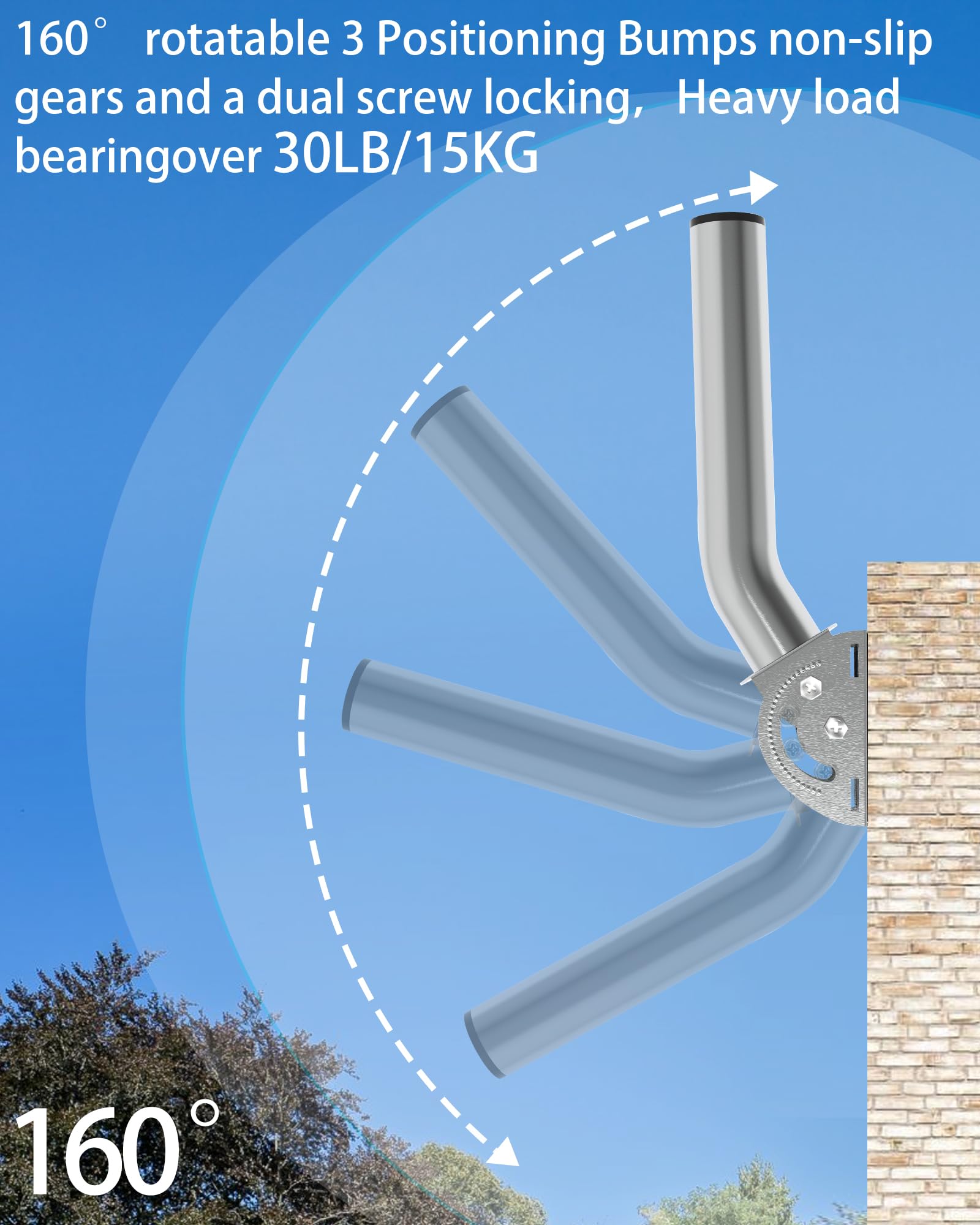 Universal Wireless Bridge Mount Bracket, Pole & Wall Mounted Stainless Steel 403 Antenna Mounting Brackets For Tv Antennas, Wifi