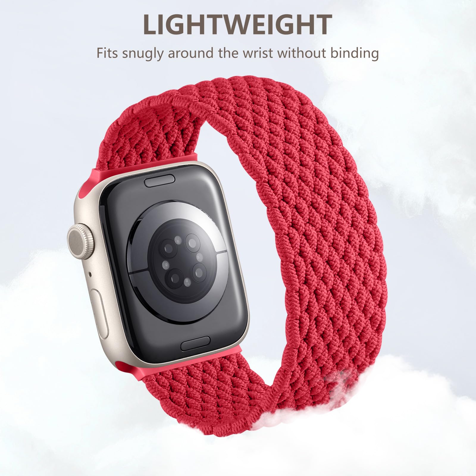 Zedoli Braided Solo Loop Compatible With Apple Watch Band 46Mm 45Mm 44Mm 42Mm 49Mm Men, Stretchy Nylon Solace Band Elastic Sport