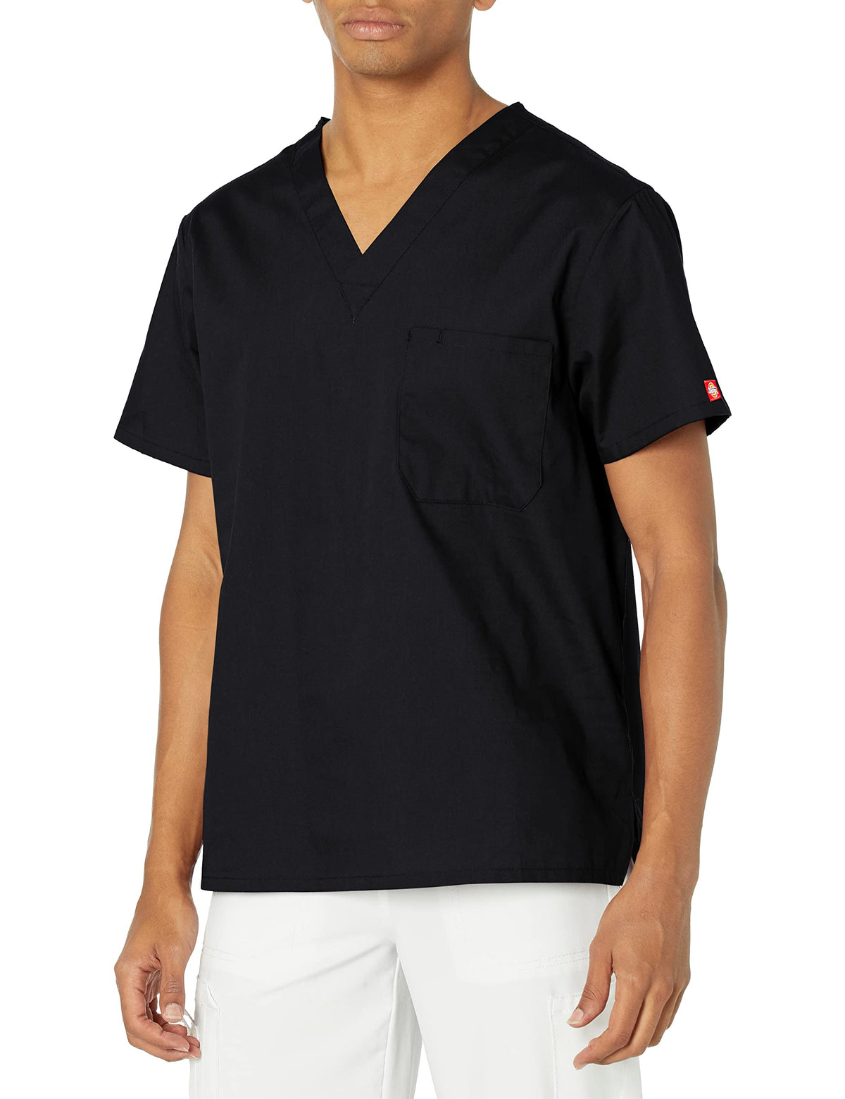 Dickies Mens Signature V Neck Medical Scrubs Shirts, Black, 3X Large Us