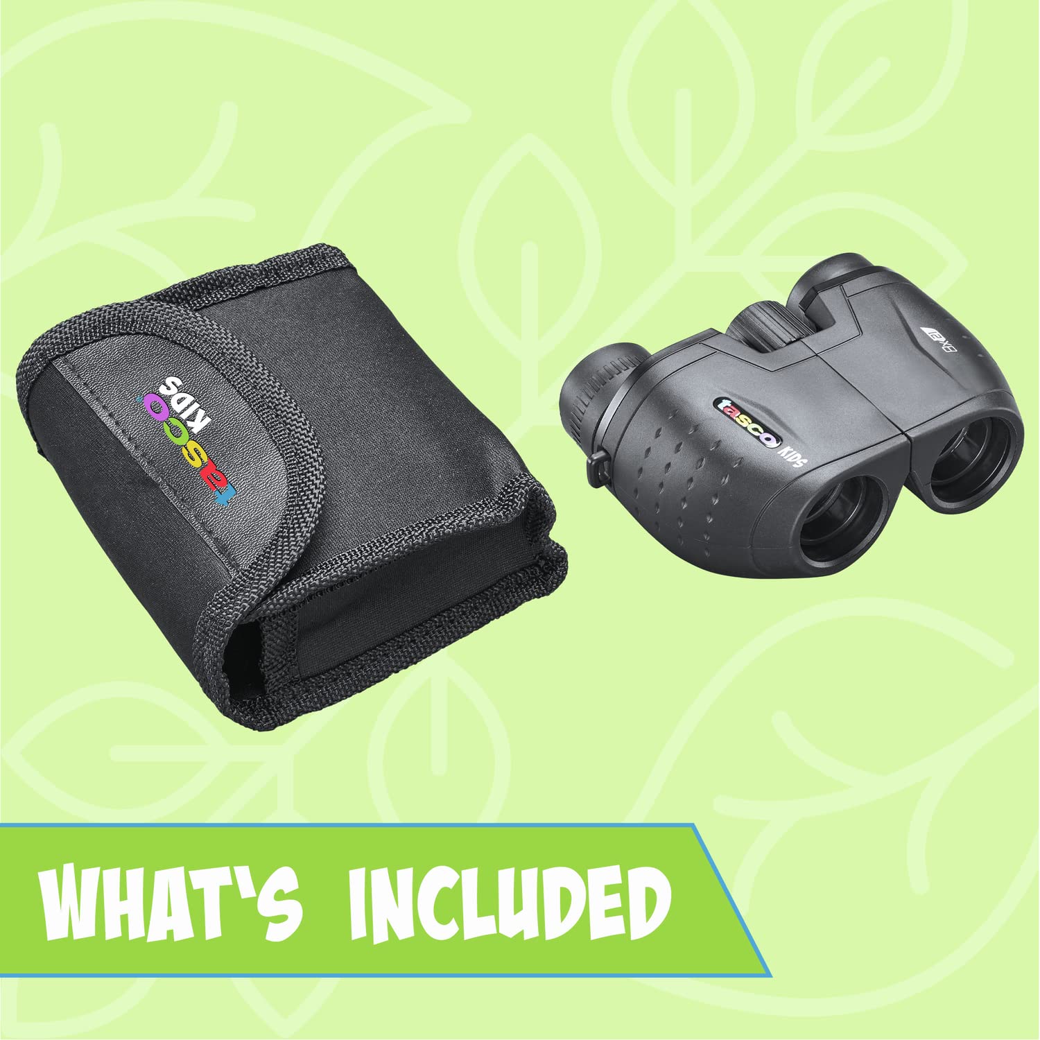 Tasco Kids Binoculars 8X21, Compact Binoculars For Kids Ages 3 12, Great For Adventures, Hiking, Camping, Travel, Bird Watching