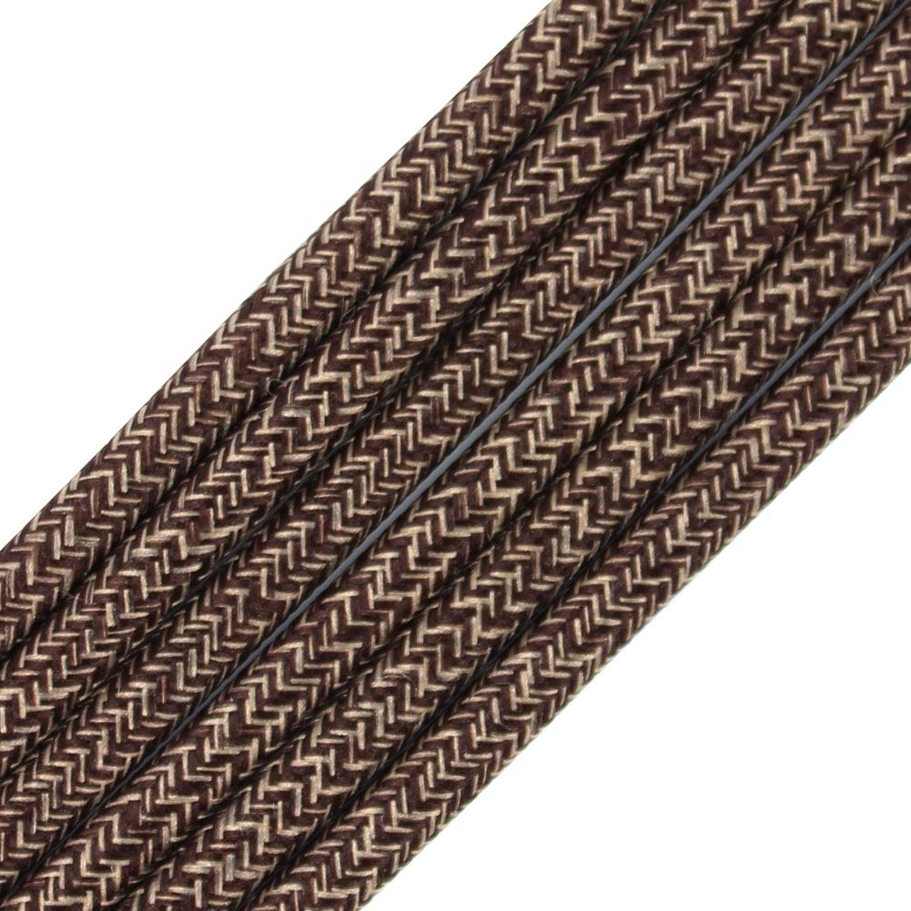 32.8Ft Fabric Cloth Covered Round Wire,Prunlla Vintage 18/2 Industrial Electrical Lamp Cord, 18 Gauge Antique Style For Retro La