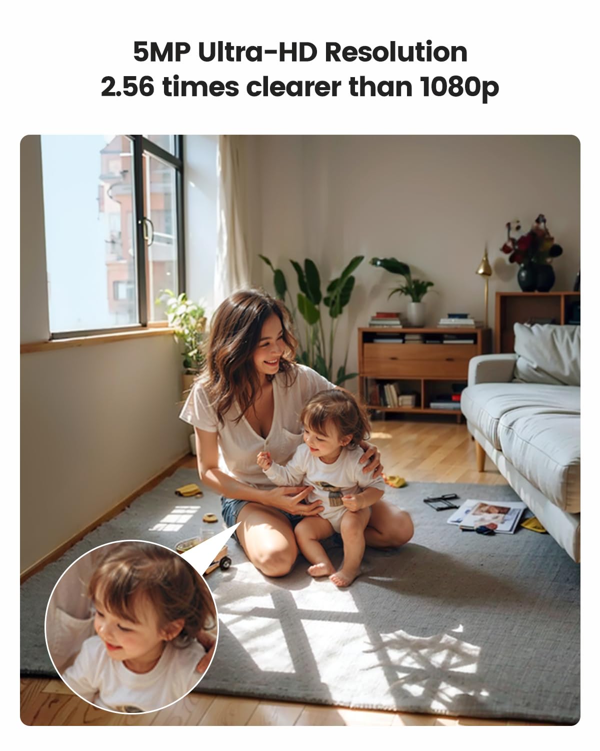 Treatlife 5Mp Ultra Hd 2.4G/5G Smart Security Camera For Baby Monitor, Dog Camera W/Motion Detection/Ai Tracking, 2 Way Audio, N