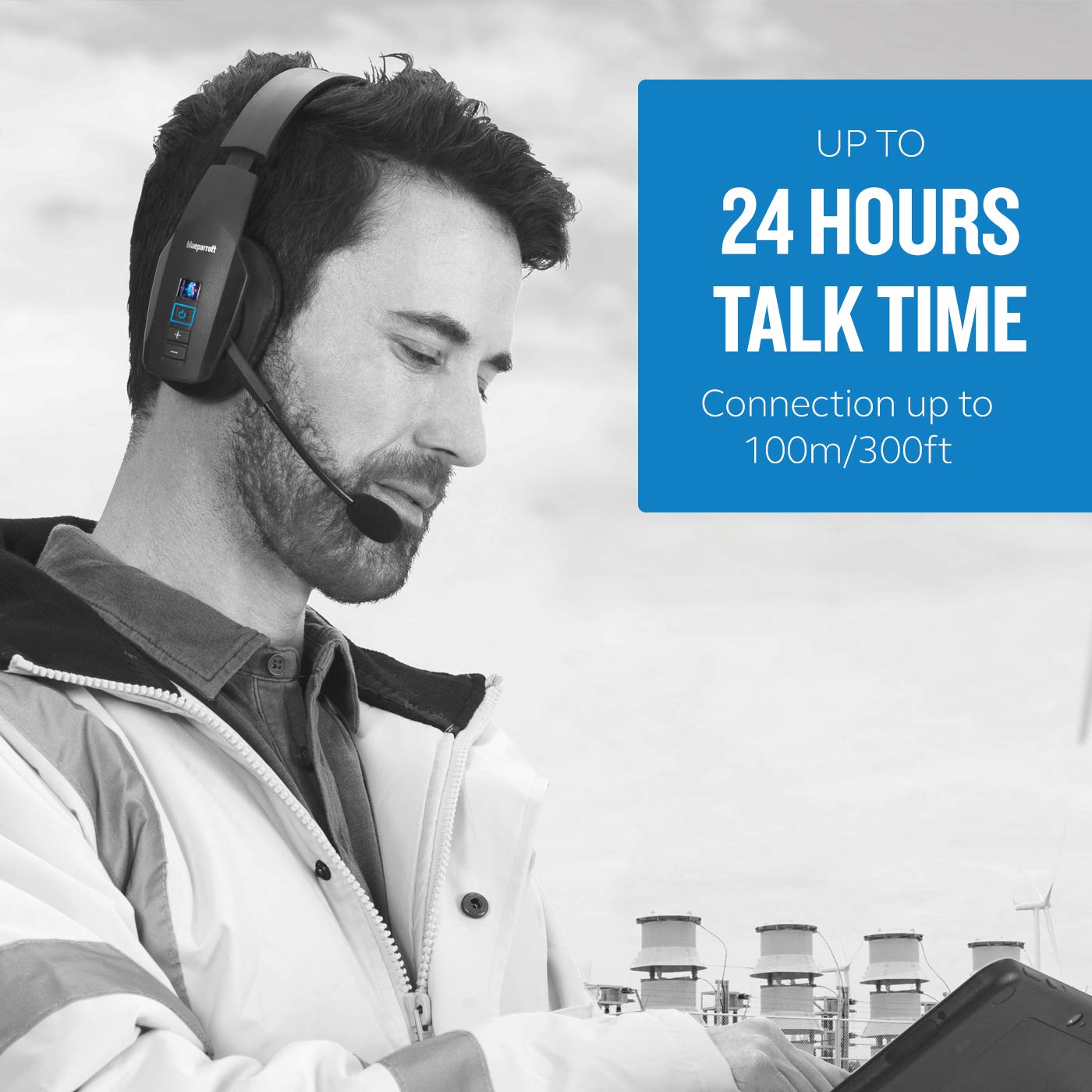 Blueparrott B450 Xt Noise Cancelling Bluetooth Headset � Industry Leading Sound With Long Wireless Range, Extreme Comfort And Up To 24 Hours Of Talk Time