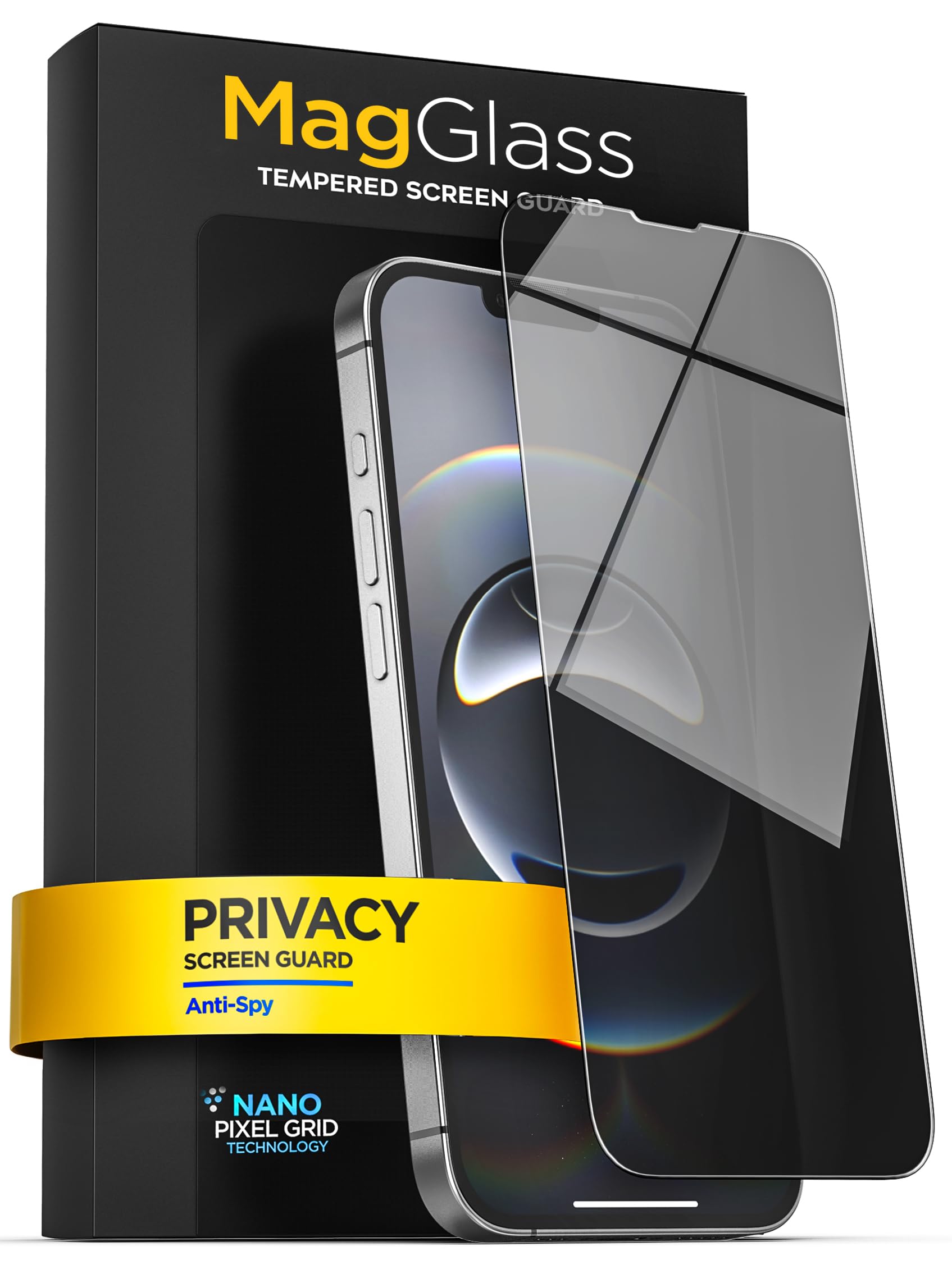 magglass for iPhone 17e Privacy Screen Protector, (2026) Anti-Spy Tinted Tempered Glass (Easy Applicator Included)