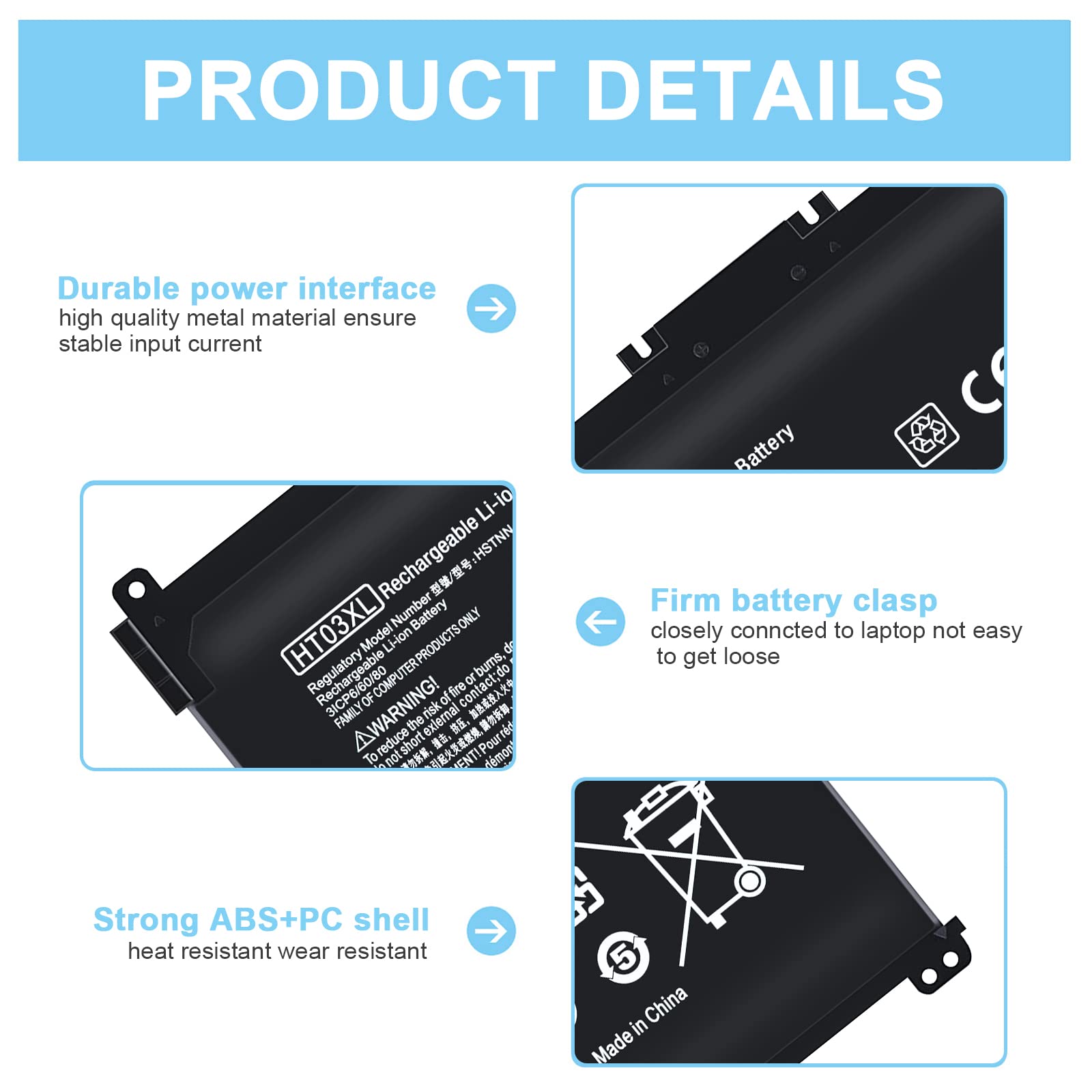 Hto3Xl Laptop Replacement L11119 855 Ht03Xl Battery For Hp Pavilion 14 15 17 15 Cs 15 Da 15 Db Series 15 Da0012Dx 14 Ce0068St 15