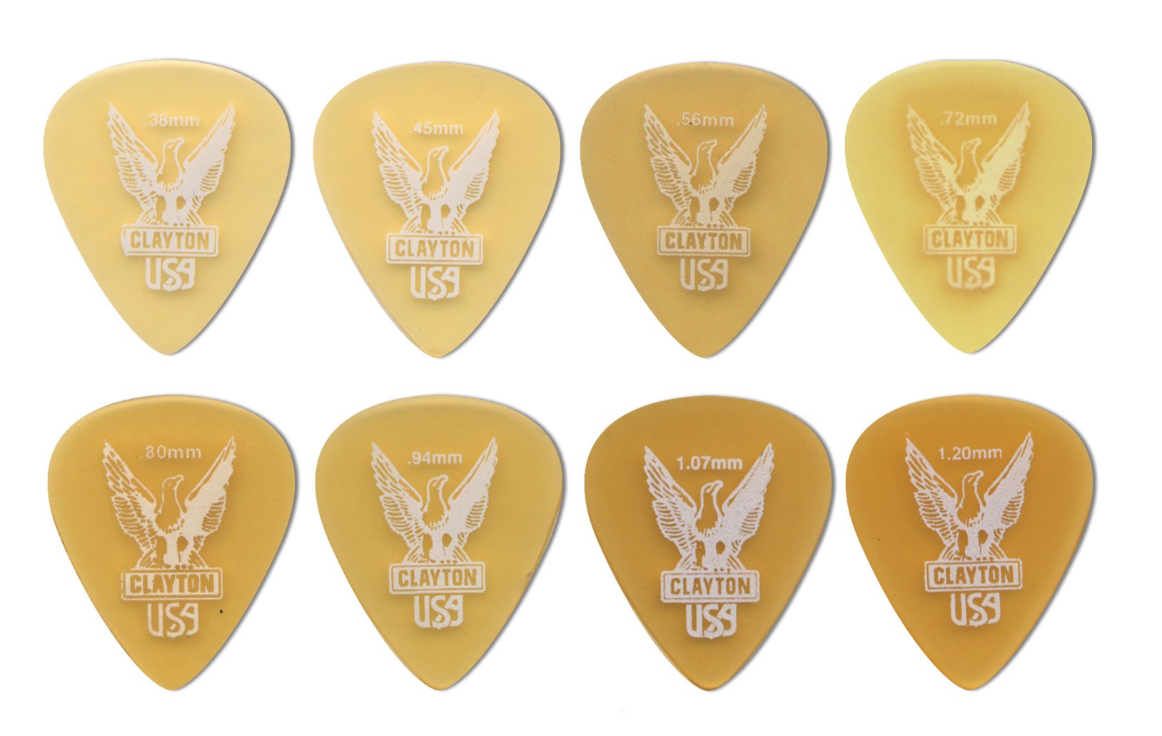 Clayton Ultem Guitar Picks (Select From Gauges .38Mm   1.20Mm)