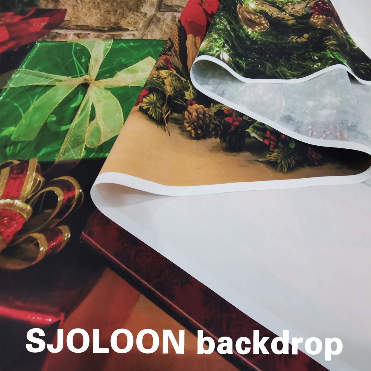 Sjoloon 8X6Ft Christmas Photography Backdrops Child Christmas Fireplace Decoration Background For Photo Studio (11209)