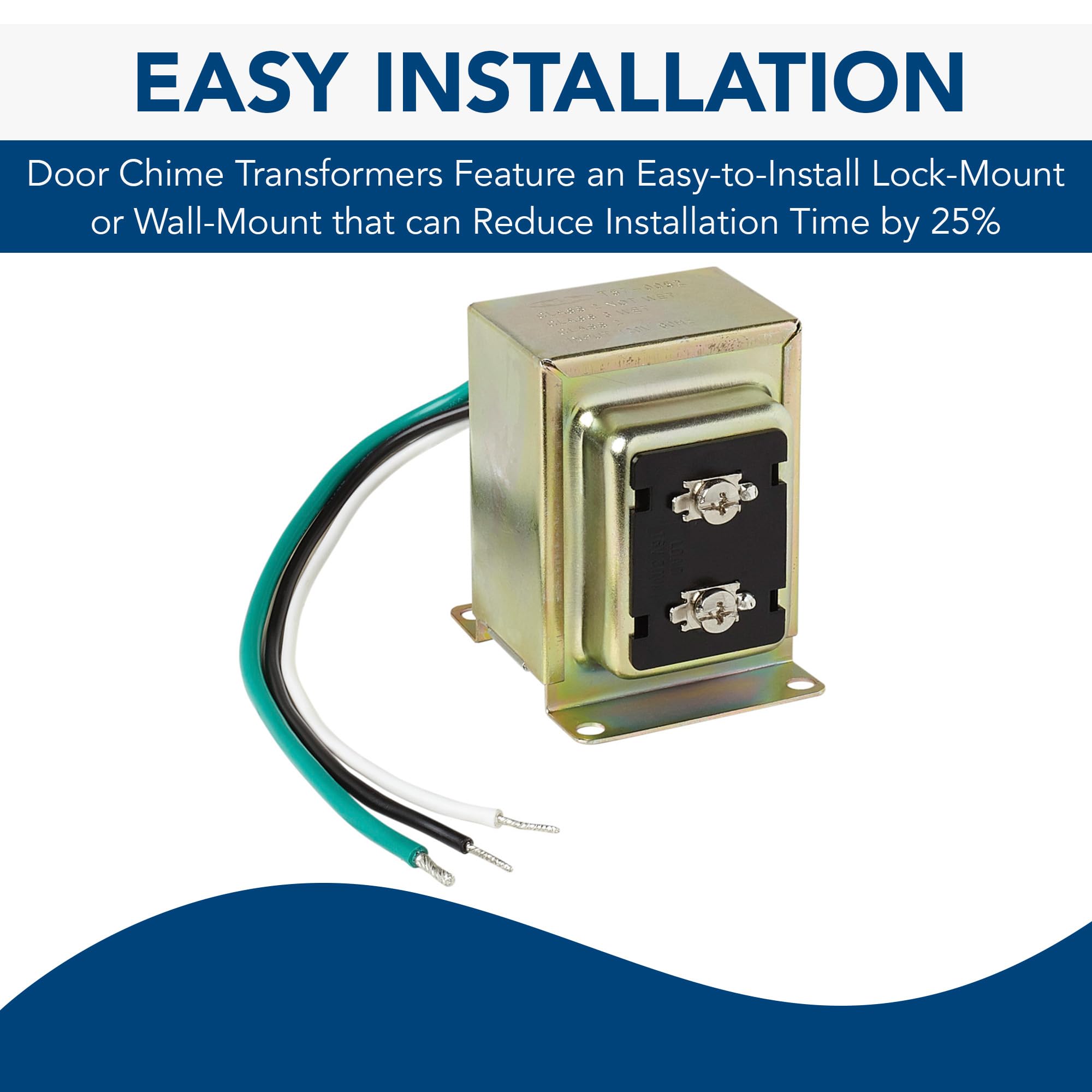 Broan Nutone C907 Doorbell Transformer Compatible With Smart Video Doorbells, Easy Installation Lock Or Wall Mount Door Chime, 1