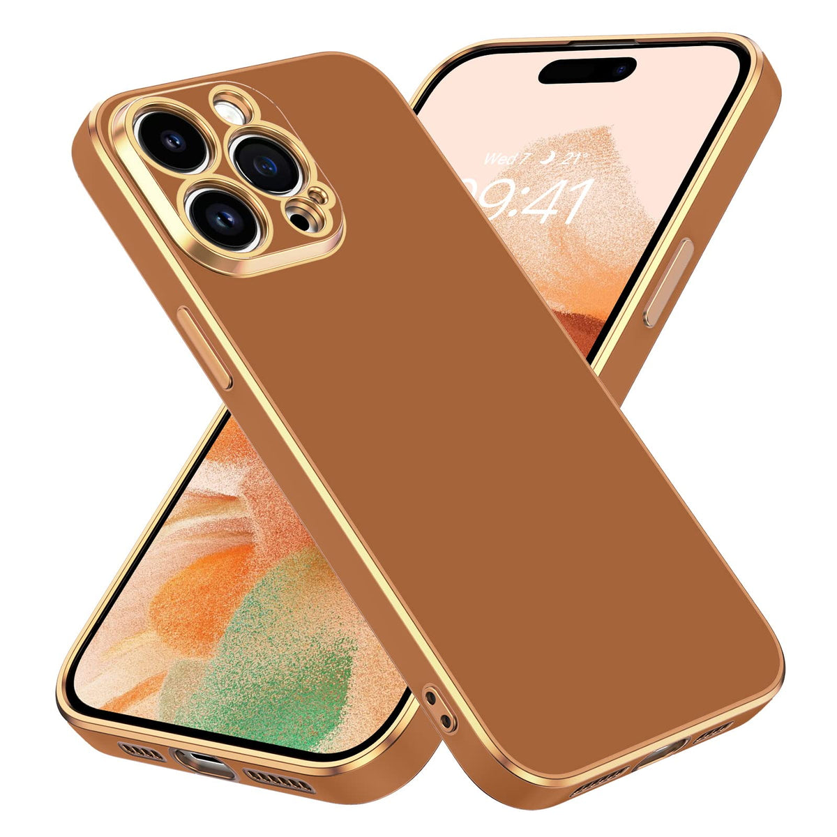 Bentoben Compatible With Iphone 14 Pro Max Case, Slim Luxury Electroplated Bumper Women Men Girl Protective Soft Case Cover With