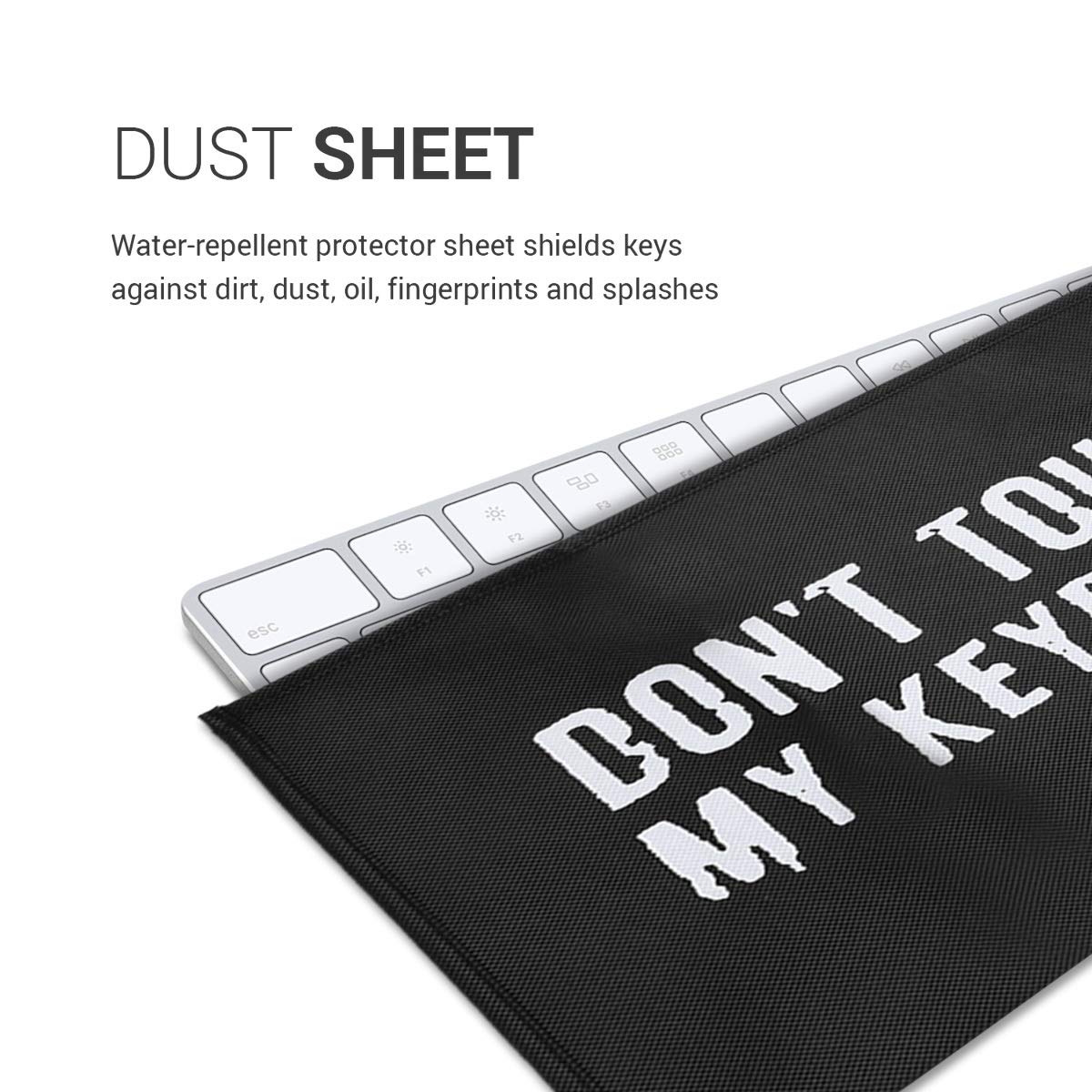 Kwmobile Keyboard Cover Compatible With Universal Keyboard (L)   Dust Cover Pc Keyboard Fabric Case   Don'T Touch My Keyboard
