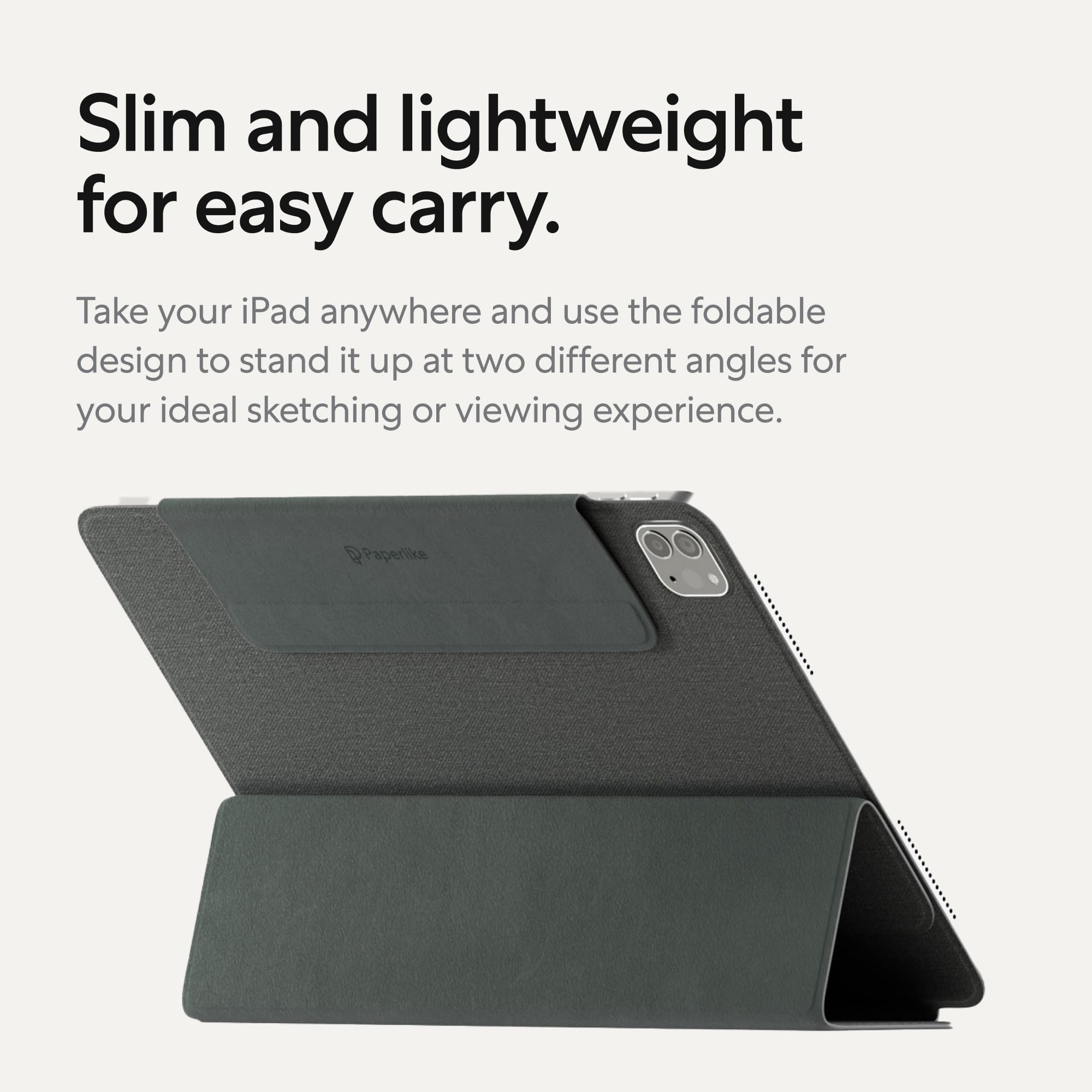 Paperlikes Folio Case For Ipad Pro 12.9'' (2020/21/22) & Ipad Air 13'' (2024)   Magnetic, Lightweight, Slim, Protective Case Wit