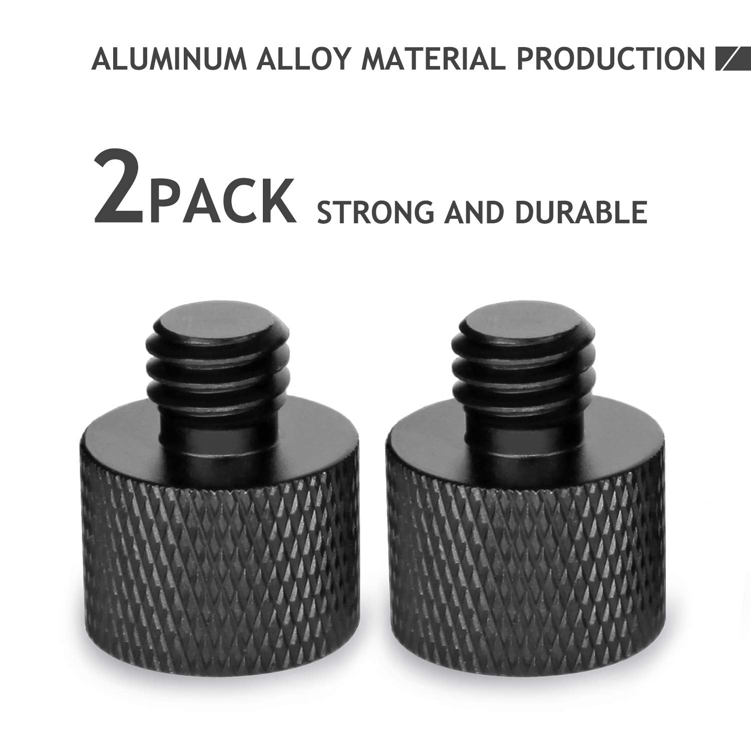 Frgyee Mic Stand Adapter 5/8 Female To 3/8 Male Screw Adapter Thread For Microphone Stand Mount To Camera Tripod Adapter 2 Pack