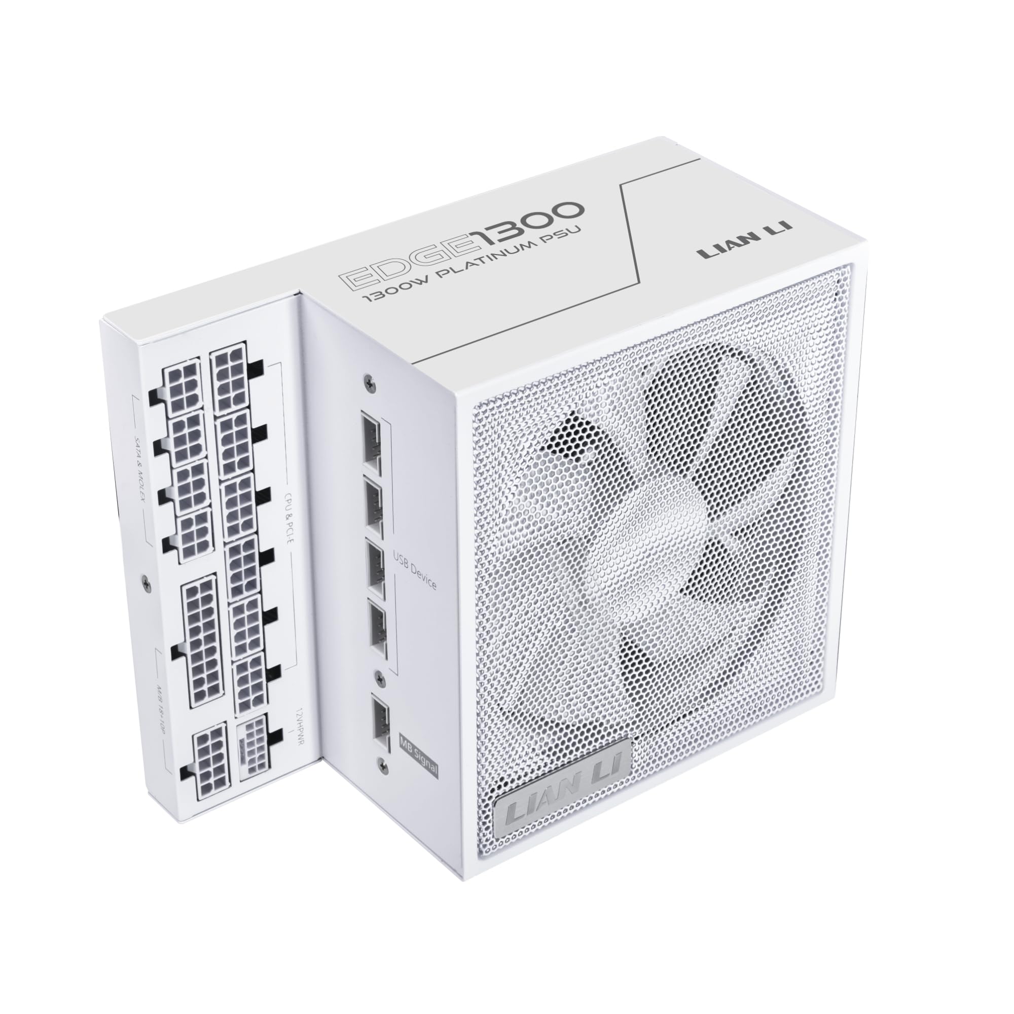 Lian Li Edge Series1300W Full Modular Power Supply80 Plus PlatinumATX 3.0, 3.1PCIE 5.1LShape Design for Dual Chamber Case