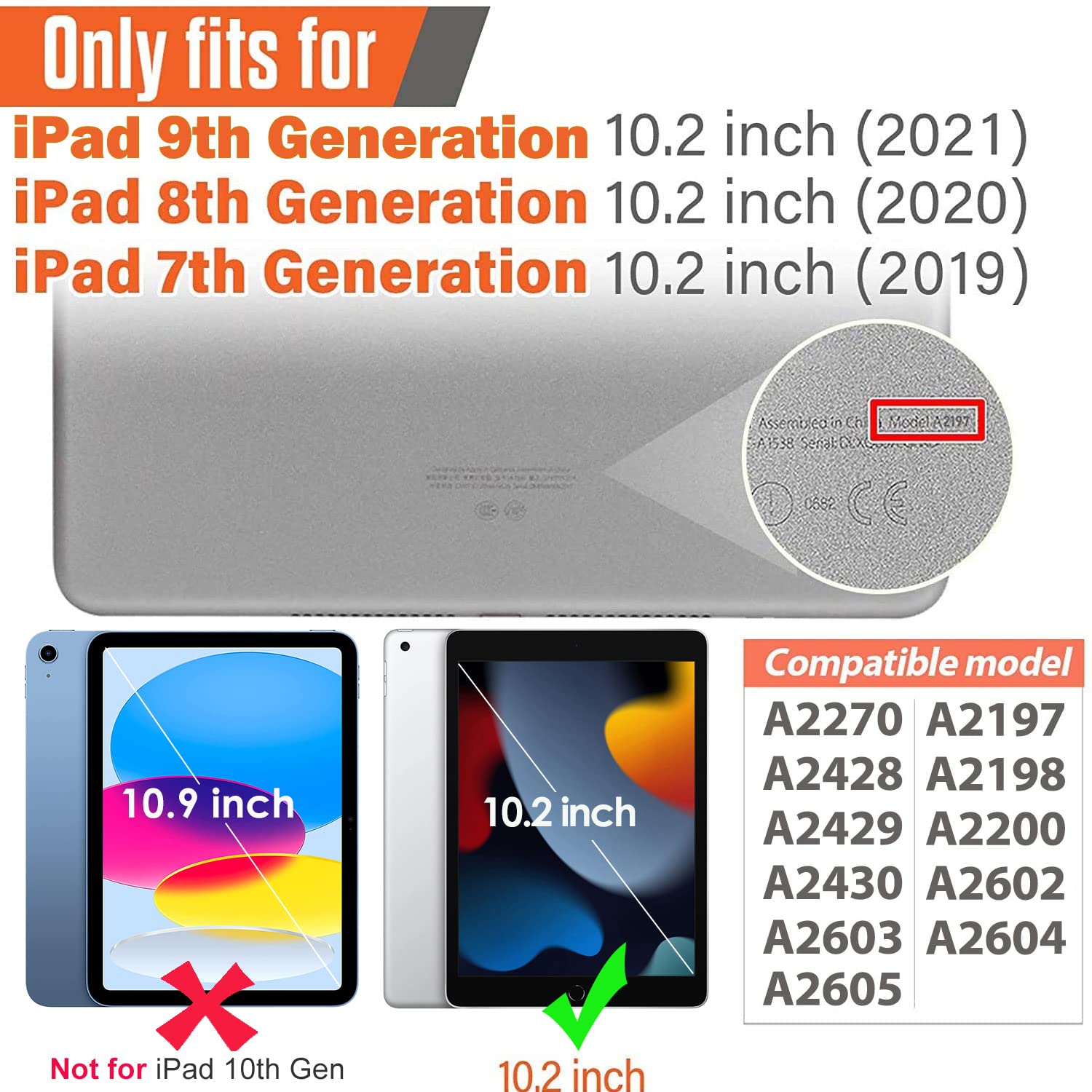 Suplik Kids Case For Ipad 9Th/8Th/7Th Generation(10.2 Inch, 2021/2020/2019), Ipad 10.2 Case With Screen Protector, Durable Shock