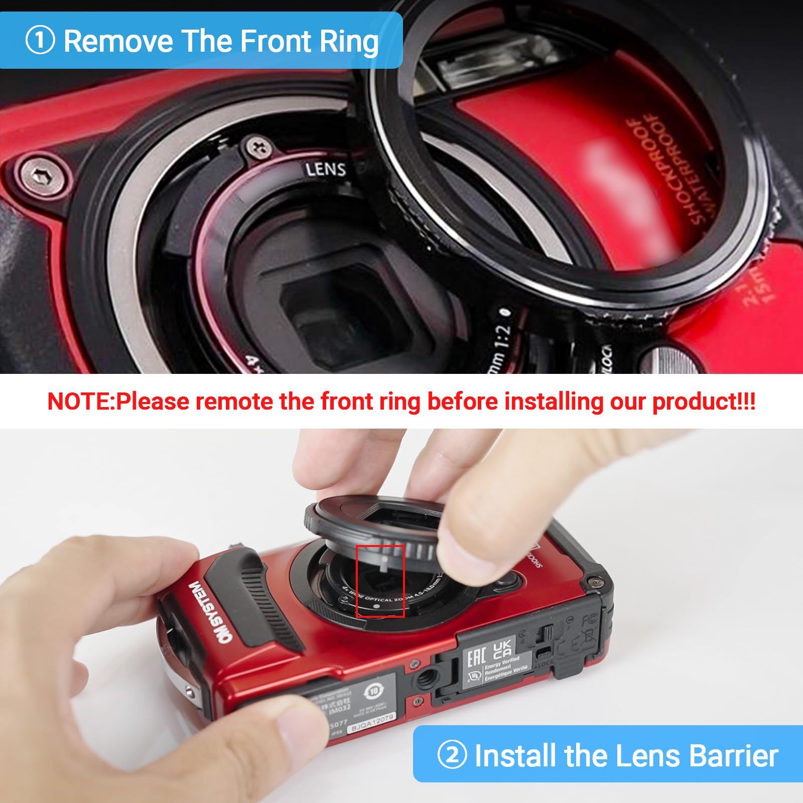 Lens Protector Cover For Olympus Tg 7 Tg 6 Tg 5 Tg 4 Tg 3 Tg 2 And Tg 1 Camera, Rotating Lens Cap, Replaces Olympus Lb T01 Lens