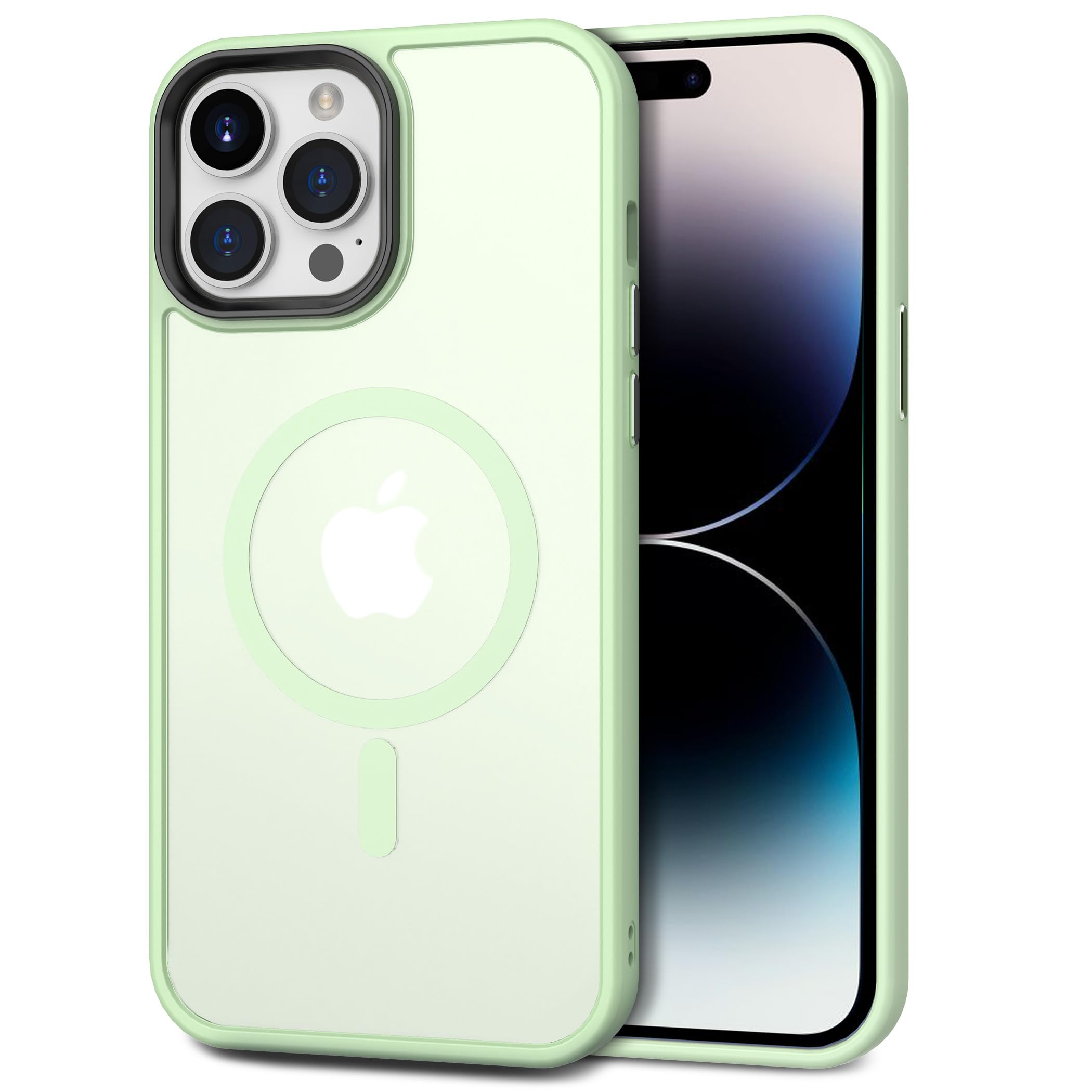 CACOE Magnetic Case for iPhone 14 Pro 6.1 inch-Compatible with MagSafe & Magnetic Car Phone Mount,Not Yellowing Anti-Scratch (Li