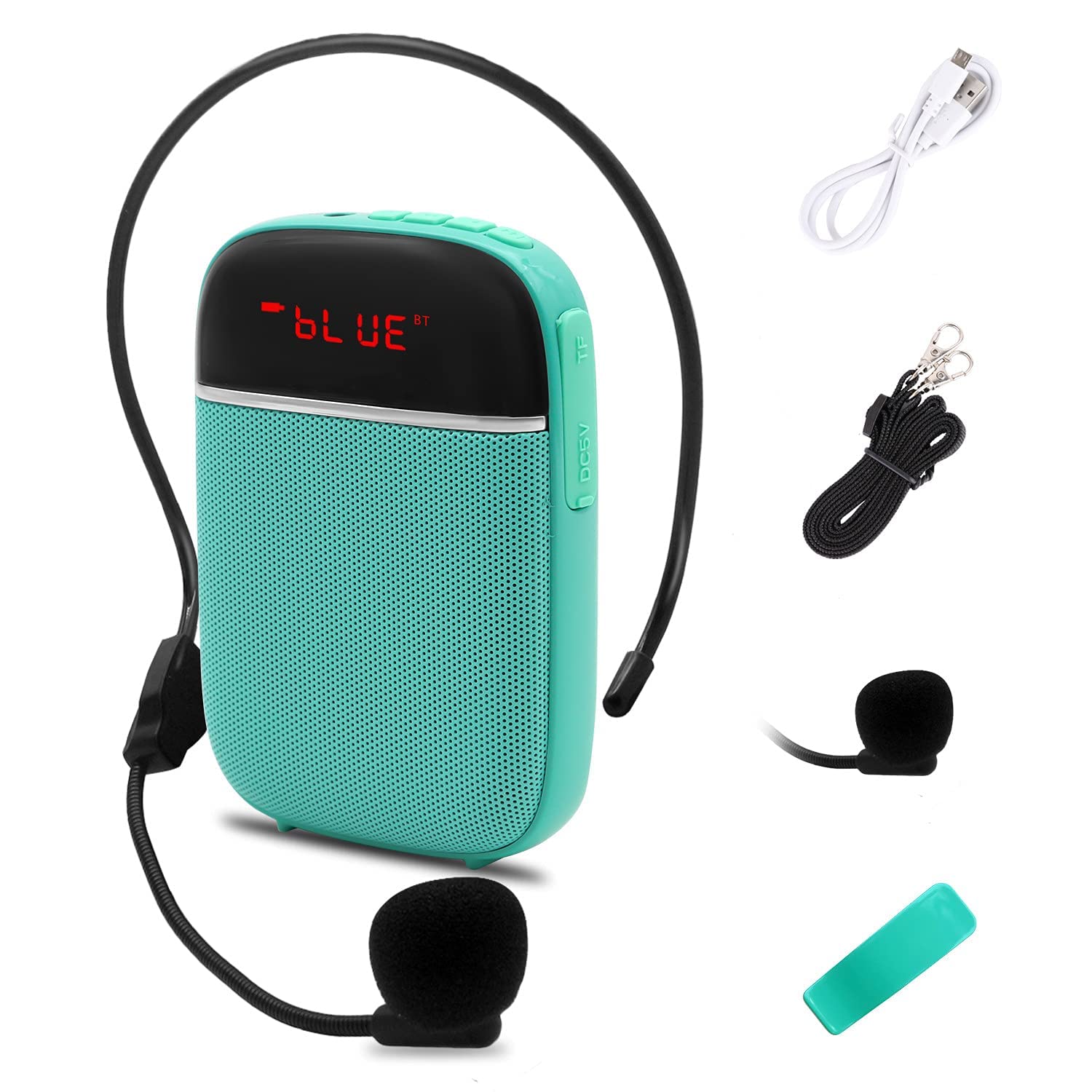 Portable Bluetooth Voice Amplifier, Voice Amplifier For Teachers Lightweight Personal Microphone With Speaker Wired Headset, App