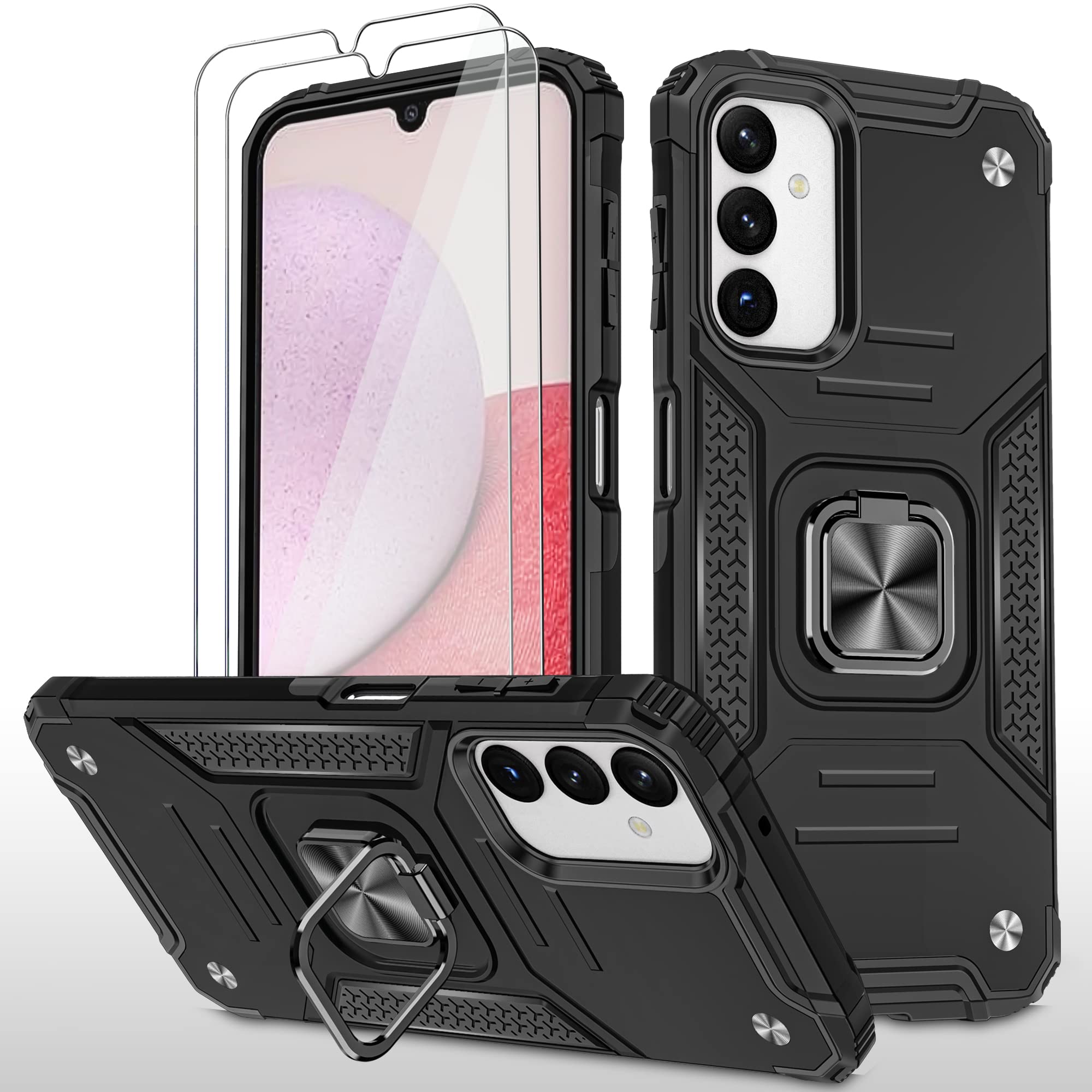 Aymecl Compatible With Samsung Galaxy A14 5G Case, Galaxy A14 5G Case With 2 Pcs Nano Explosion Proof Film, Military Grade With 