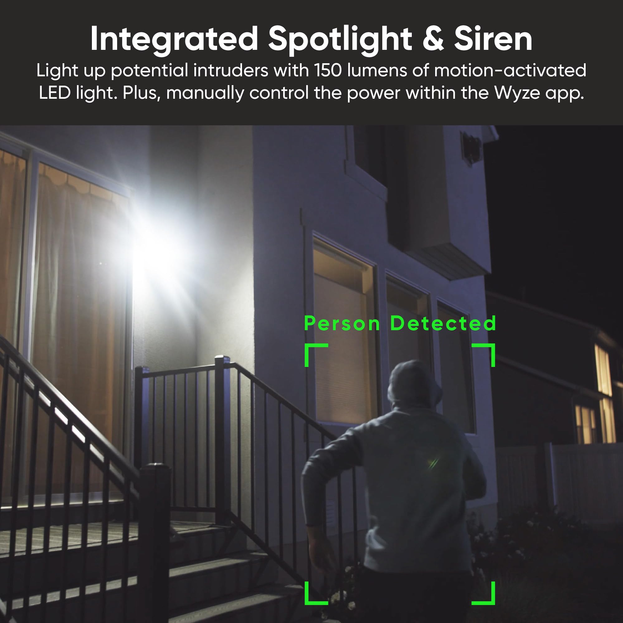 Wyze 2K Hdr Rechargeable Battery Outdoor/Indoor Security Camera, Color Night Vision, Integrated Spotlight & Siren, Wire Free, 2 Way Audio   Black, 1 Pack