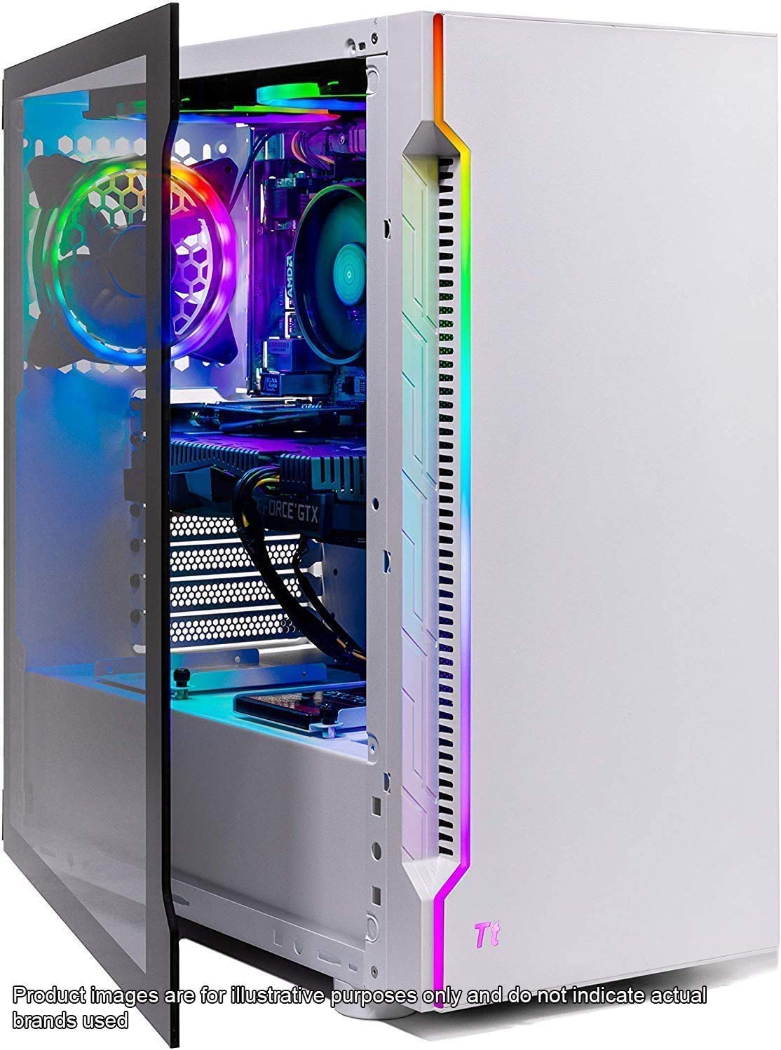 Skytech Archangel Gaming Computer Pc Desktop   Ryzen 5 3600 6 Core 3.6Ghz, Gtx 1660 Ti 6G, 500G Ssd, 8Gb Ddr4 3000, Rgb, Ac Wifi