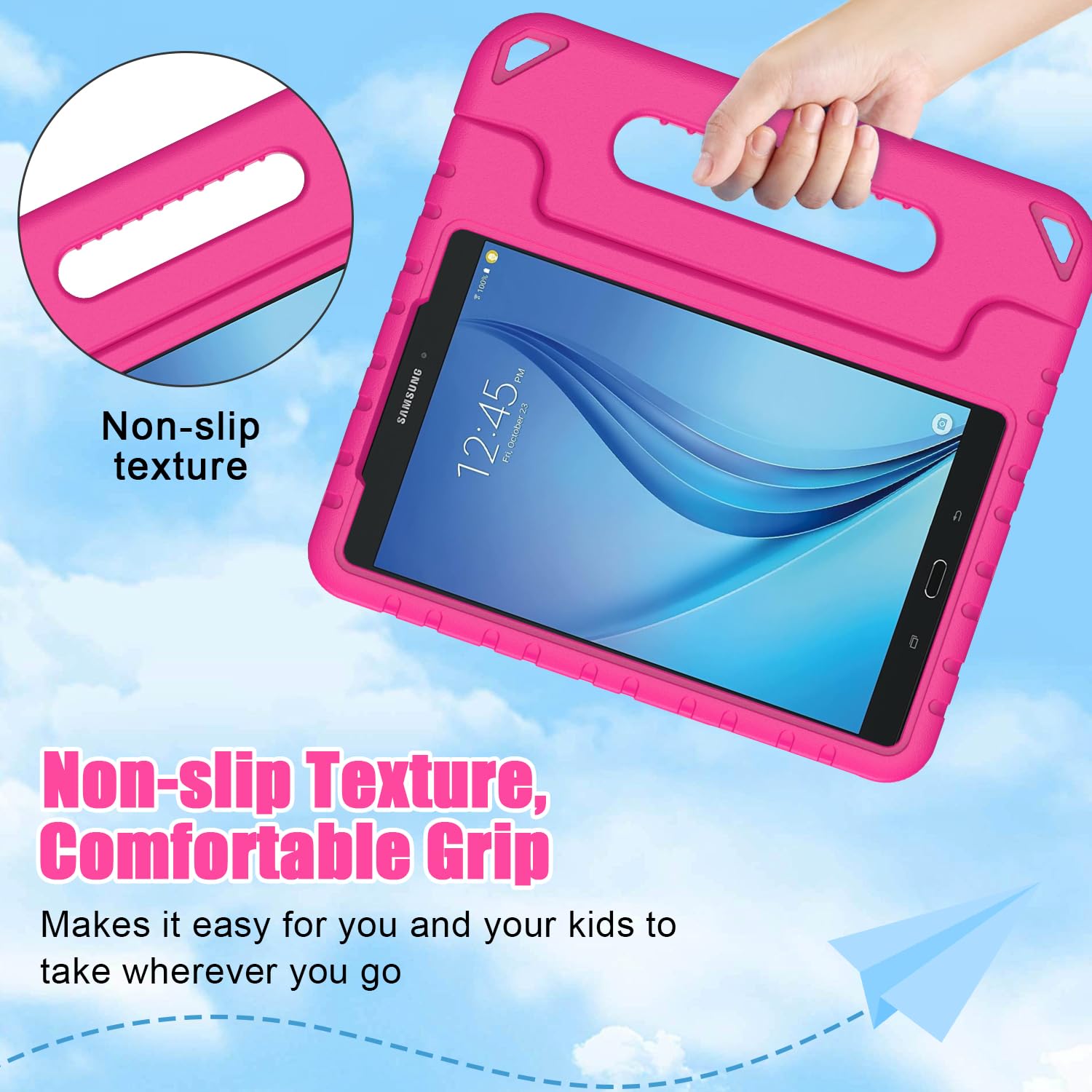 Bmouo Kids Case For Samsung Galaxy Tab E 9.6   Shockproof Light Weight Protection Convertible Handle Stand Kids Case For Samsung