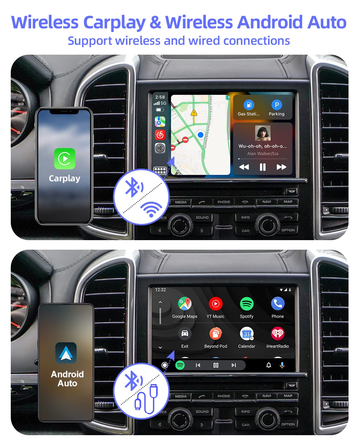 Isudar 2023 New Pcm 3.1 Wireless Carplay & Android Auto Module For Porsche Panamera Cayenne Macan Cayman Boxster 911 718 Support
