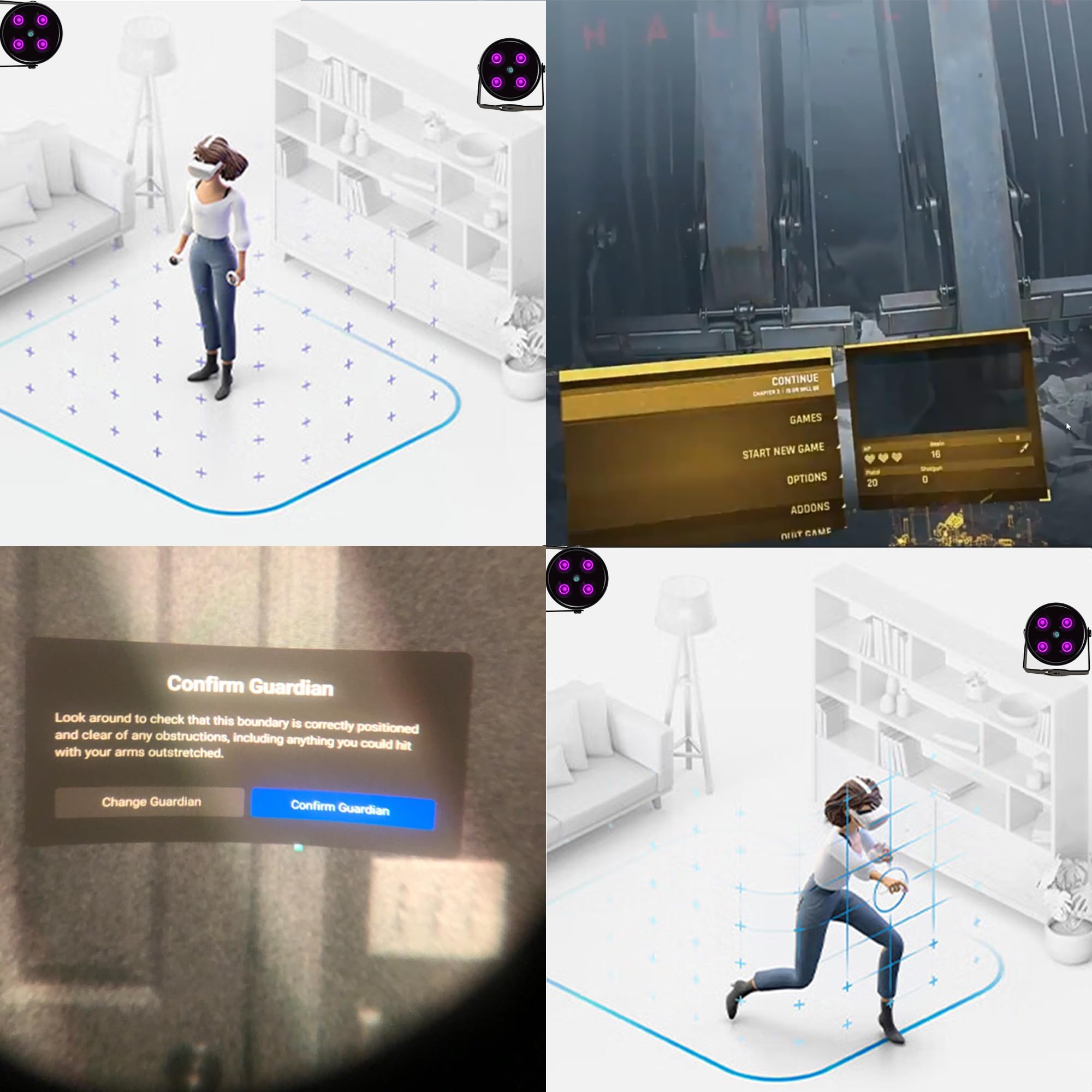 Jc Ir Illuminator 4 Led Infrared Light For Ir Camera, Quest Series And Psvr2 With Power Adapter