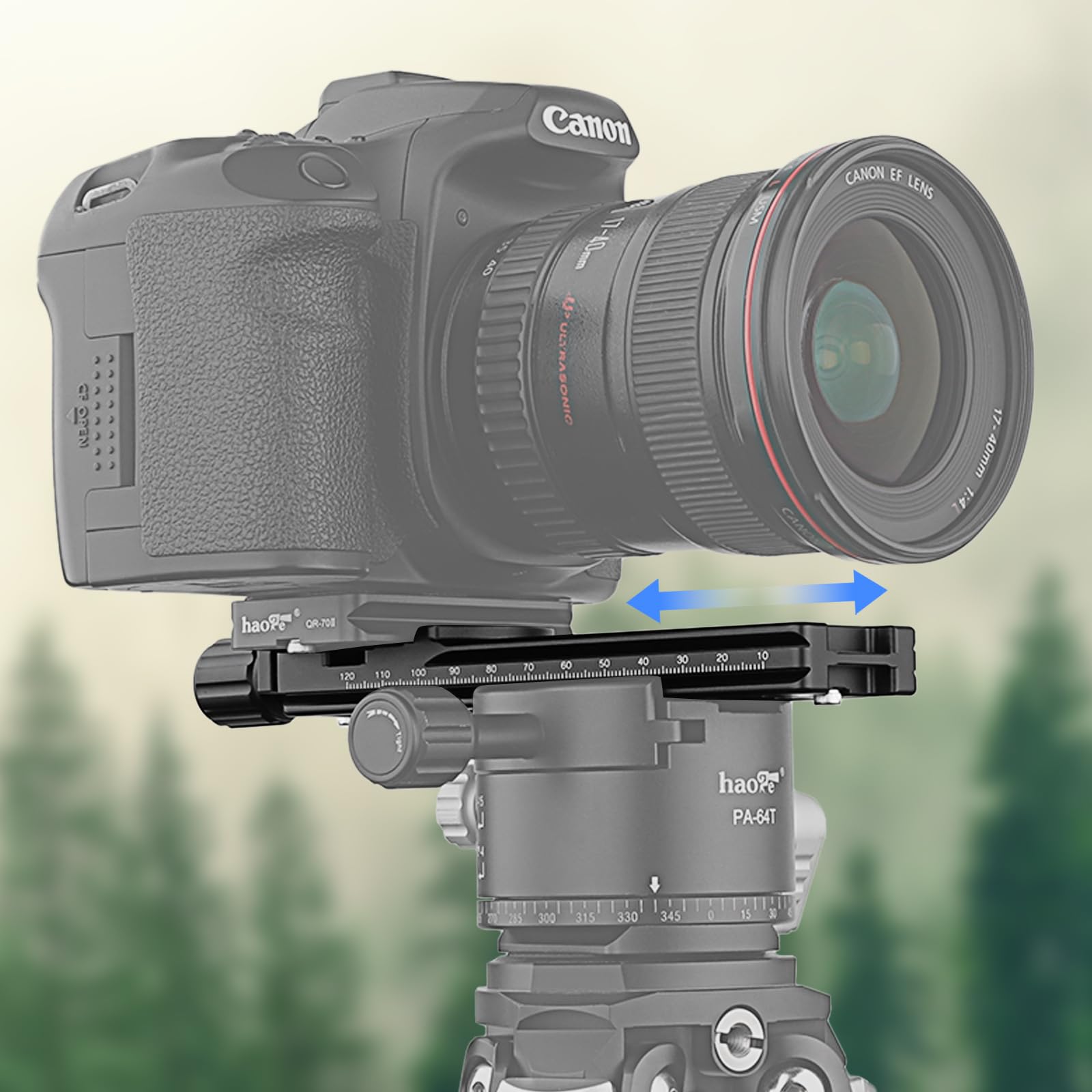 Haoge 140Mm Nodal Slide Double Dovetail Focusing Rail Plate With Metal Quick Release Clamp For Camera Panoramic Panorama Close U