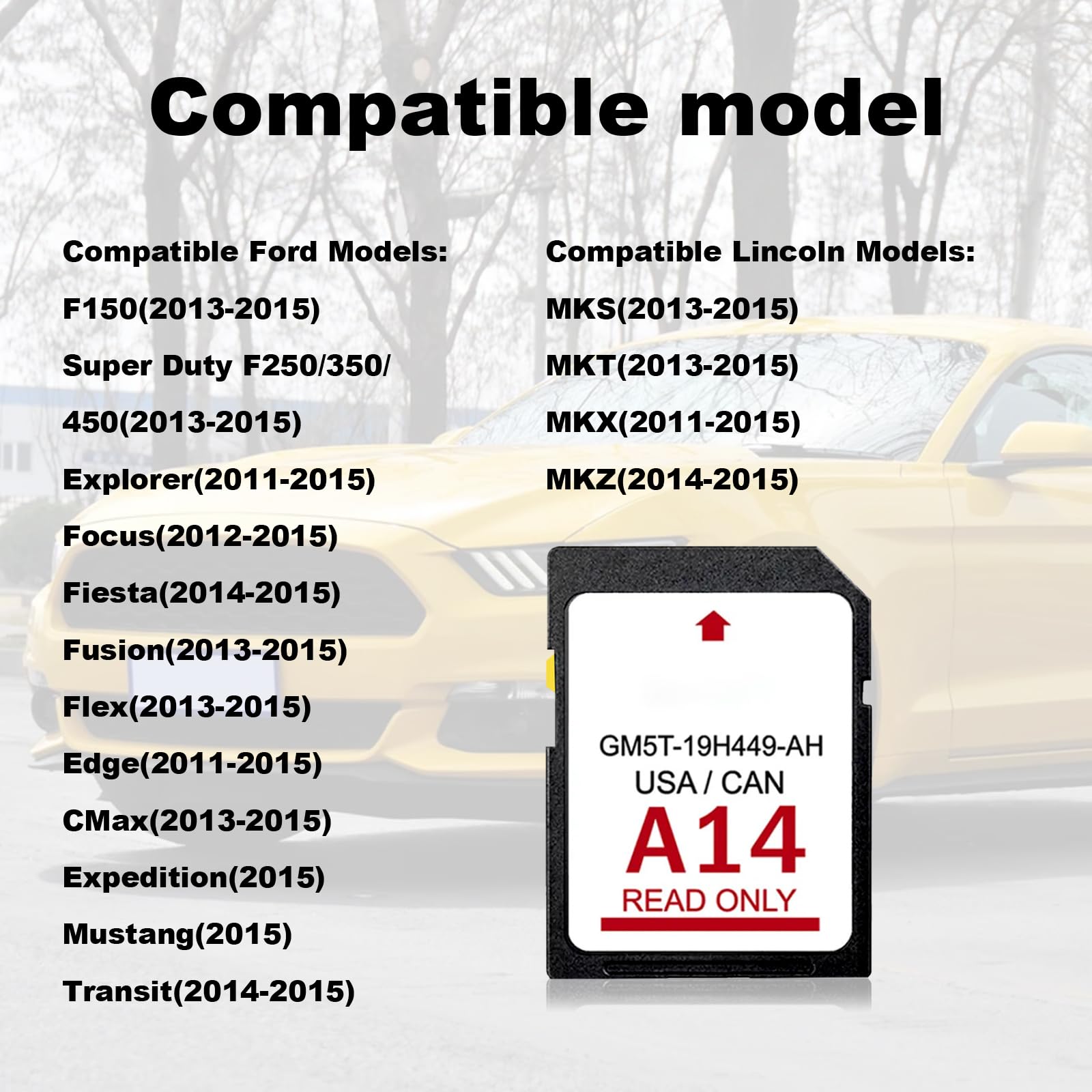 2023 Latest Version A14 Ford Navigation Sd Card Compatible With Ford/Lincoln F 150 Super Duty Edge Escape Expedition Explorer Fo