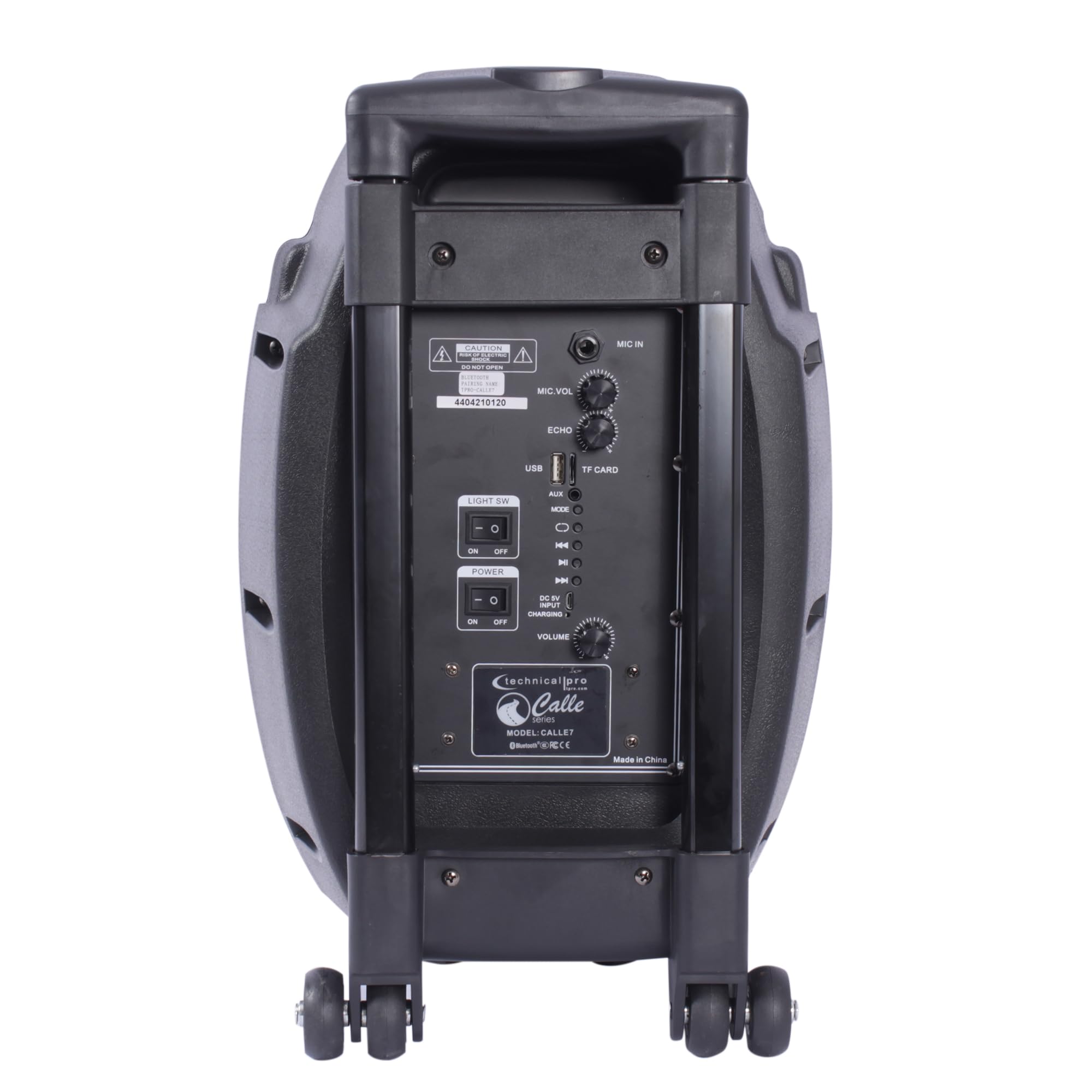 Technical Pro 600 Watts Rechargeable Bluetooth Speakers With Built-In Battery, Usb, Mic, Aux And Sd Card Inputs Portable Led Spe