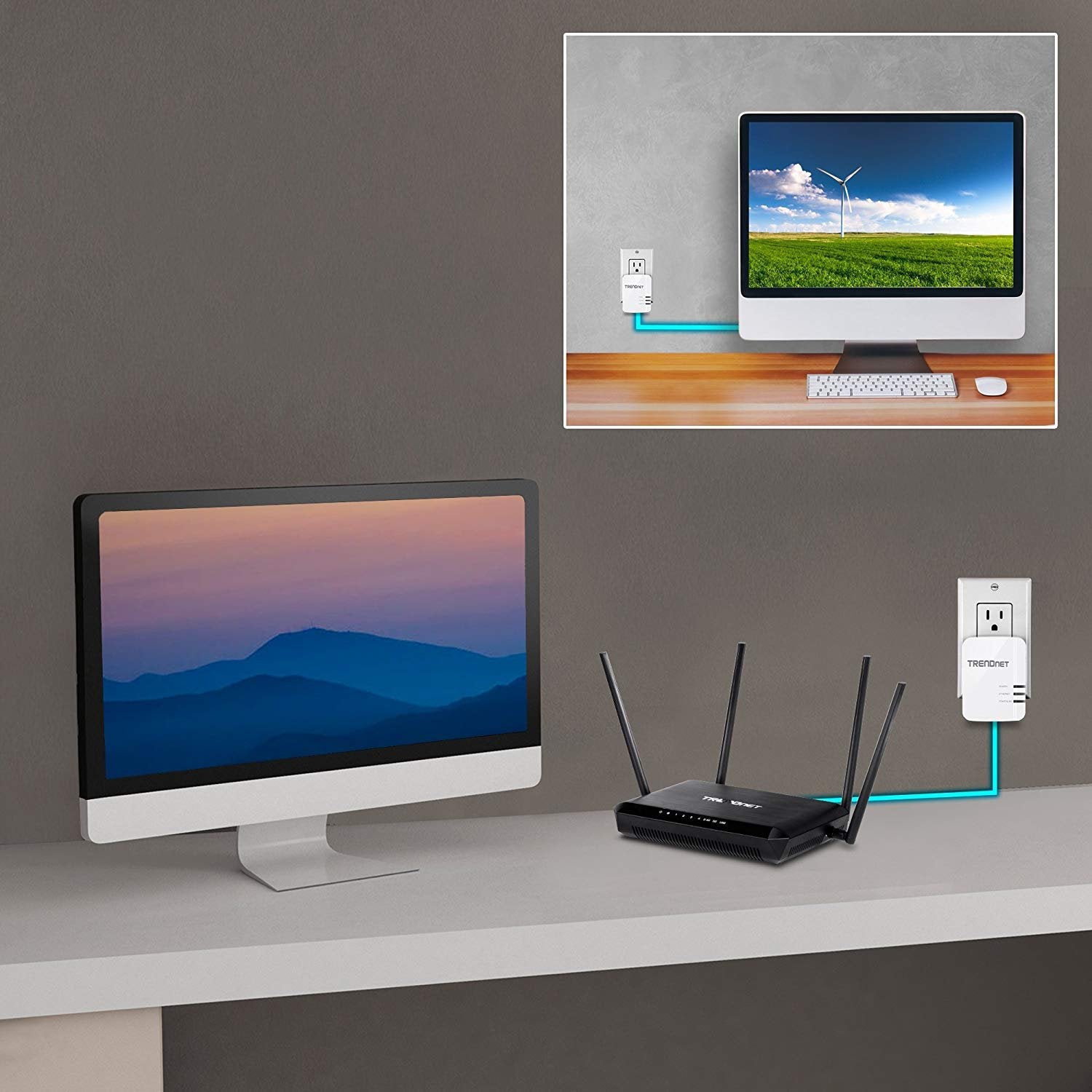 Trendnet Powerline 1300 Av2 Adapter Kit, Includes 2 X Tpl 422E Powerline Ethernet Adapters, Ieee 1905.1 & Ieee 1901, Gigabit Por