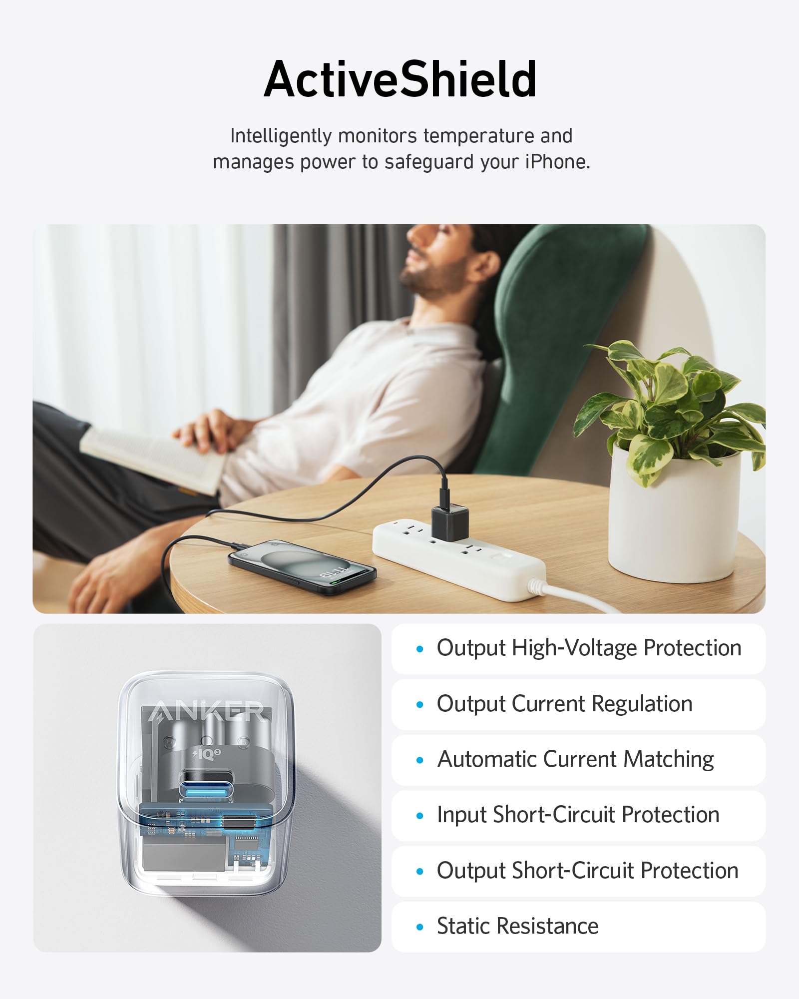 Anker Usb C Charger Block 20W, 511 Charger (Nano Pro), Piq 3.0 Compact Fast Charger For Iphone 16/16 Plus/16 Pro/16 Pro Max, 15/