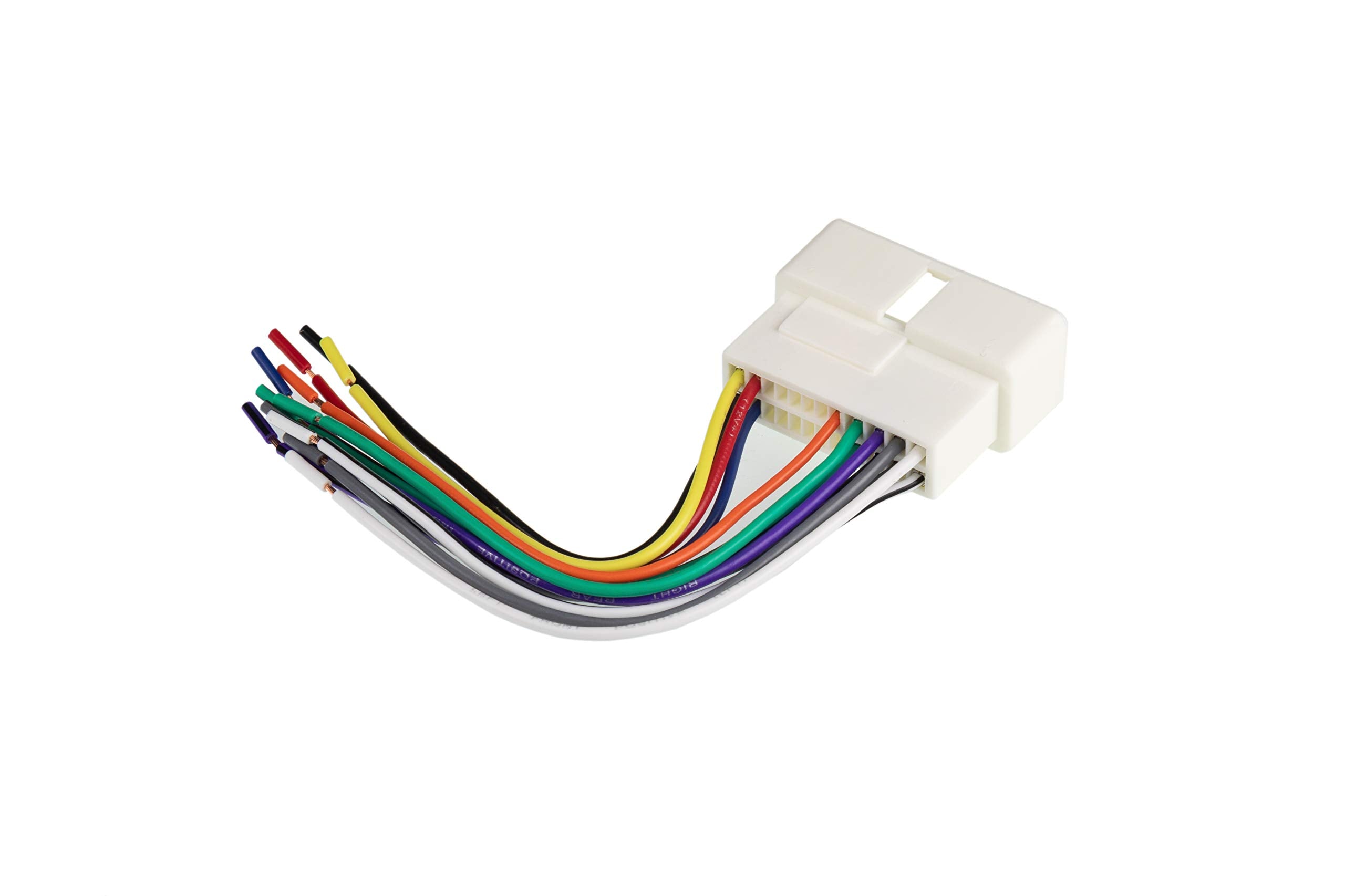 Scosche HY07B Car Radio Wiring Harness Compatible with Select 2005 10 Non Amplified Hyundai and Kia Vehicles   Aftermarket Stereo Receiver Wire Harness Adapter   See Guide Image to Verify Vehicle Fit