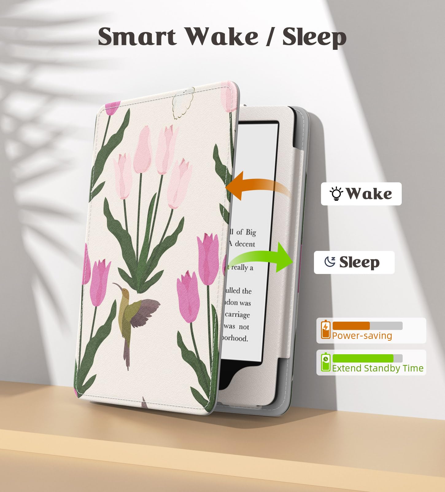 Moko Case For 6.8'' Kindle Paperwhite(11Th Generation 2021) And Kindle Paperwhite Signature Edition, Slim Pu Shell Cover Case Wi