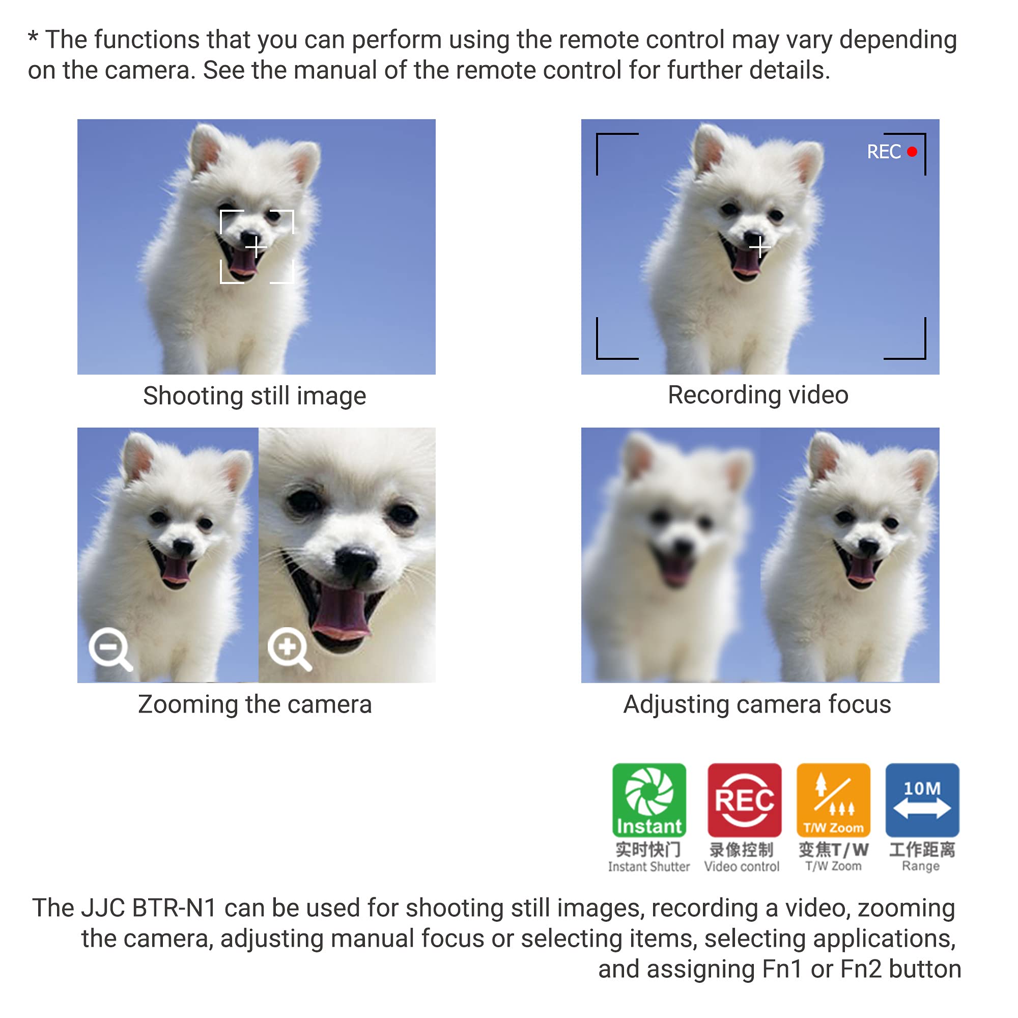 Jjc Wireless Bluetooth Remote Control Replace Nikon Ml-L7 For Nikon Z30 Z50 Z F Zf Z Fc Z7 Ii Z6 Ii Z5 Coolpix P1000 P950 A1000