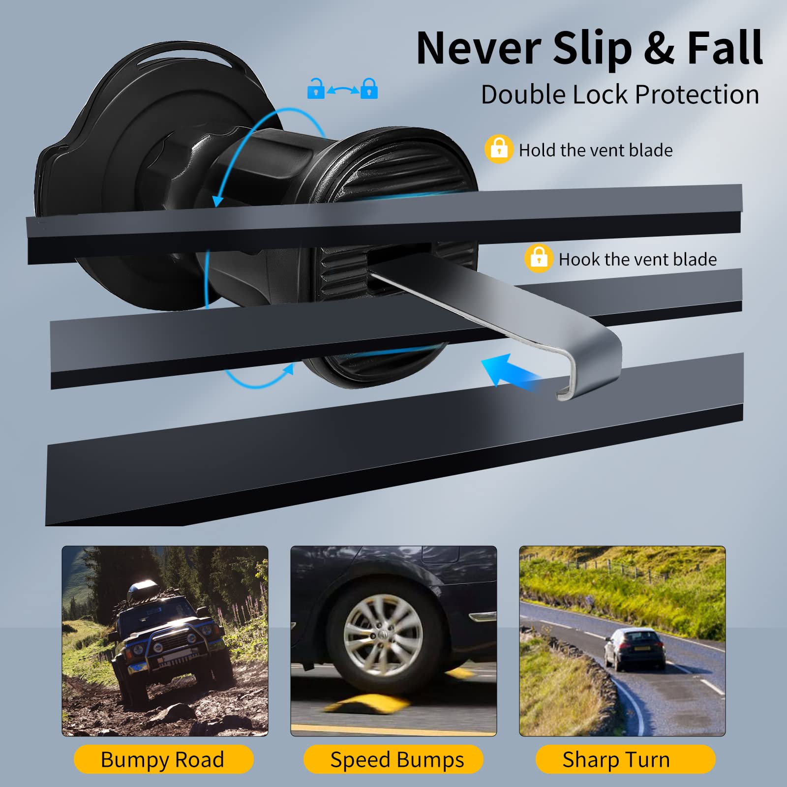 Daite Socket Phone Mount For Car Vent 360 Rotation Car Vent Phone Mount Holder Car Grips Dashboard Stand For Socket Mount Users