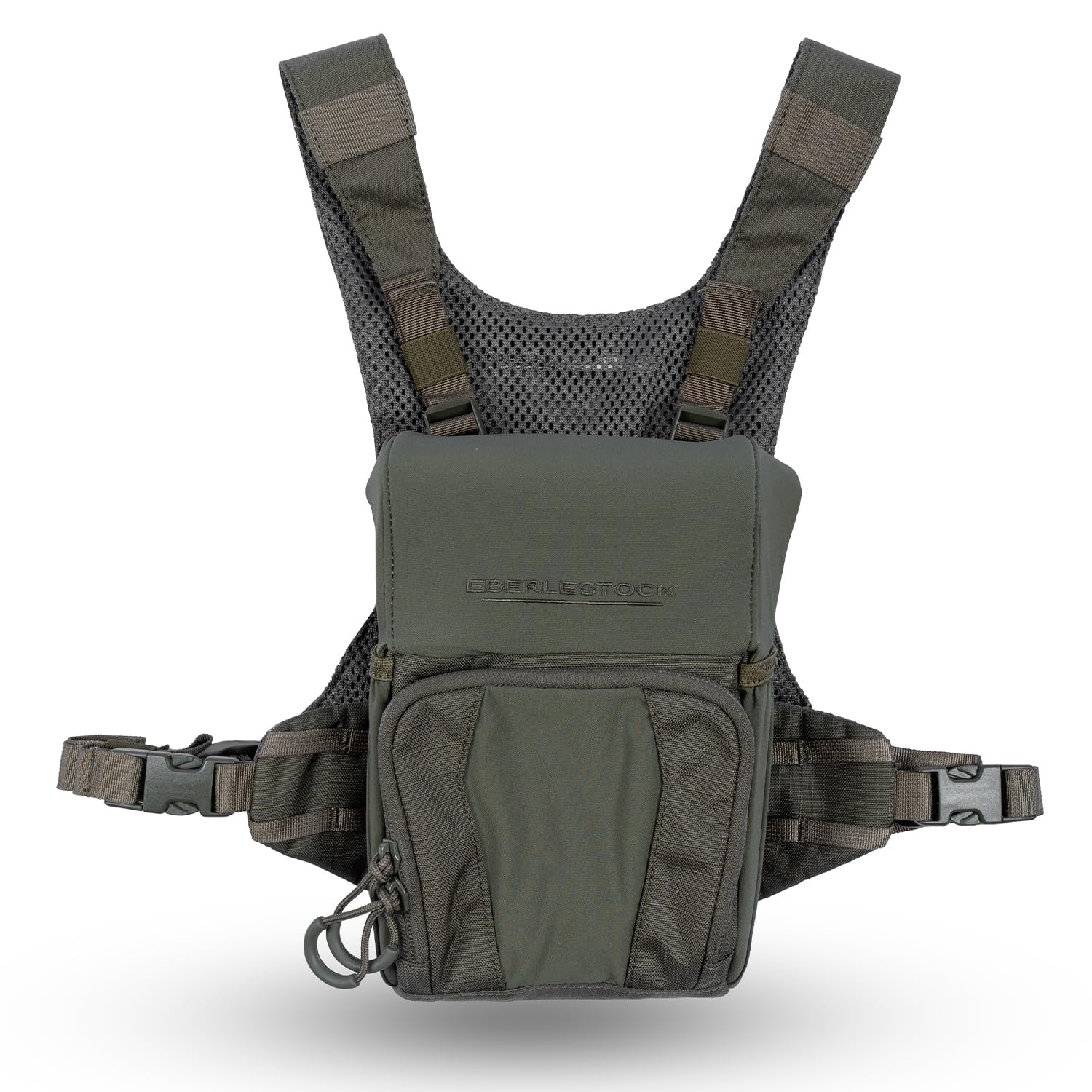Eberlestock Recon Modular Bino Pack   Advanced Binocular Harness System With Customizable Attachments   Military Green   Large