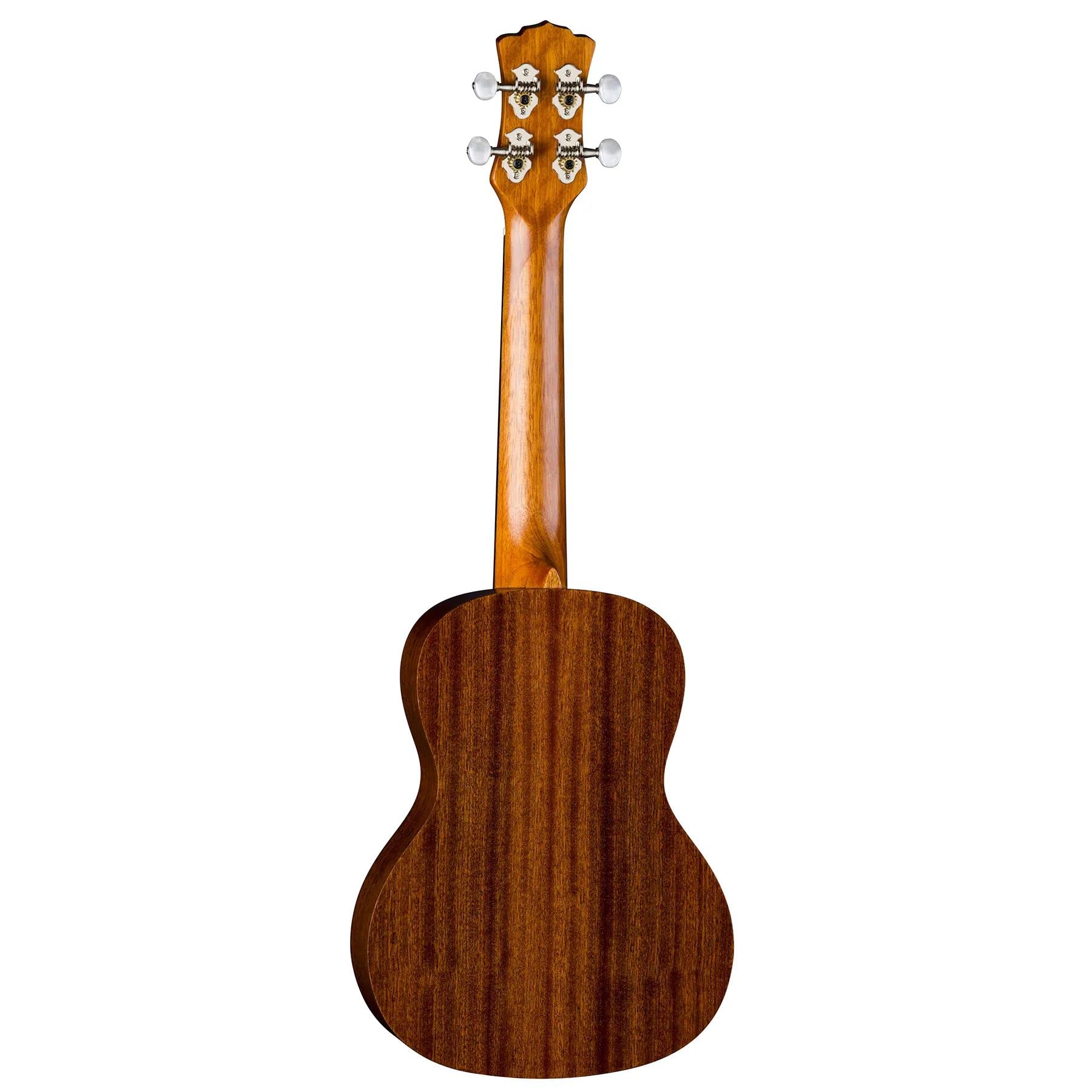 Luna Tattoo Concert Mahogany Ukulele With Gig Bag, Satin Natural