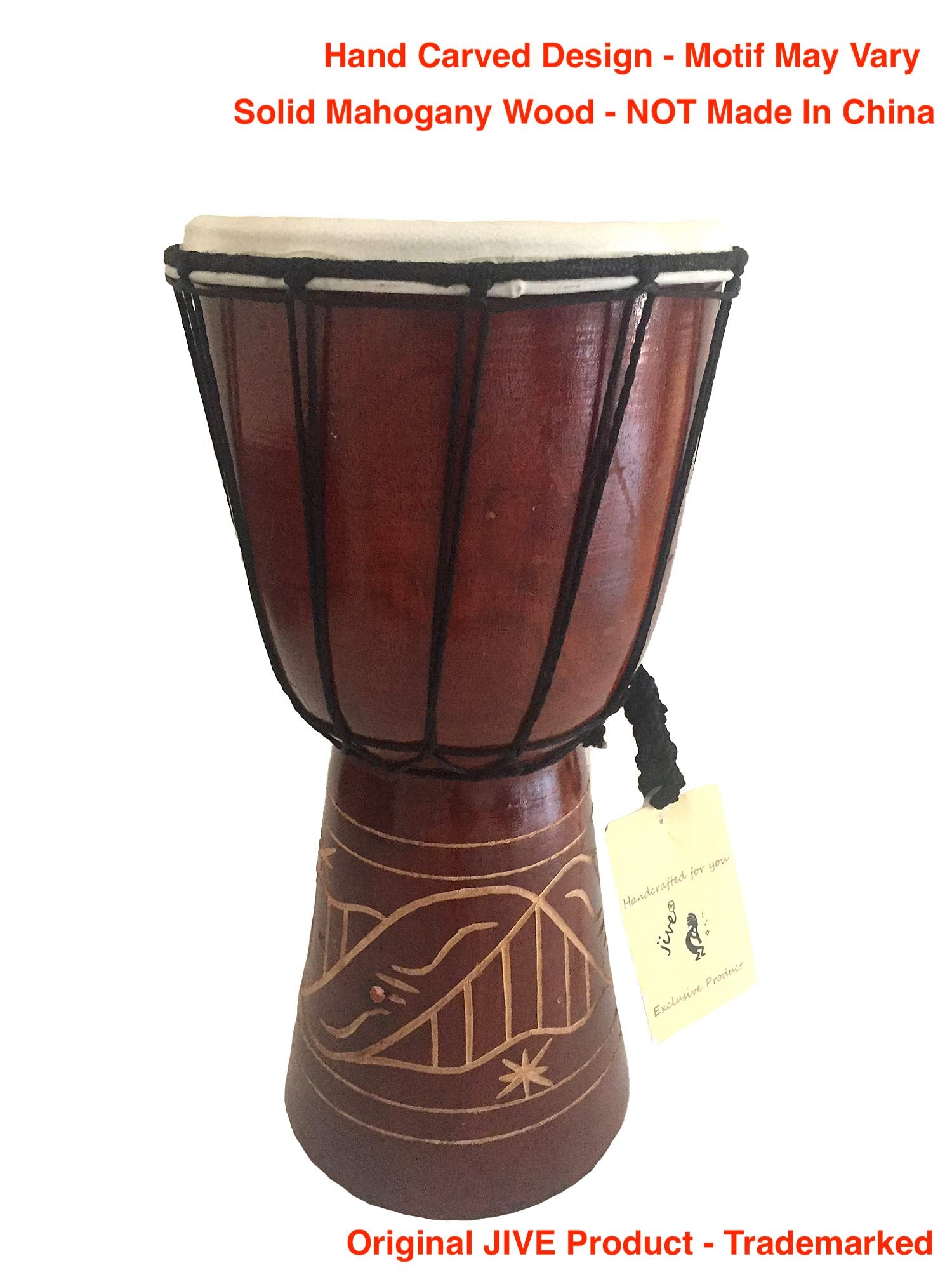 Djembe Drum Bongo Congo African Drum  Med Size  12 '' High X 5 '' Drum Head, Jive Brand  Professional Sound