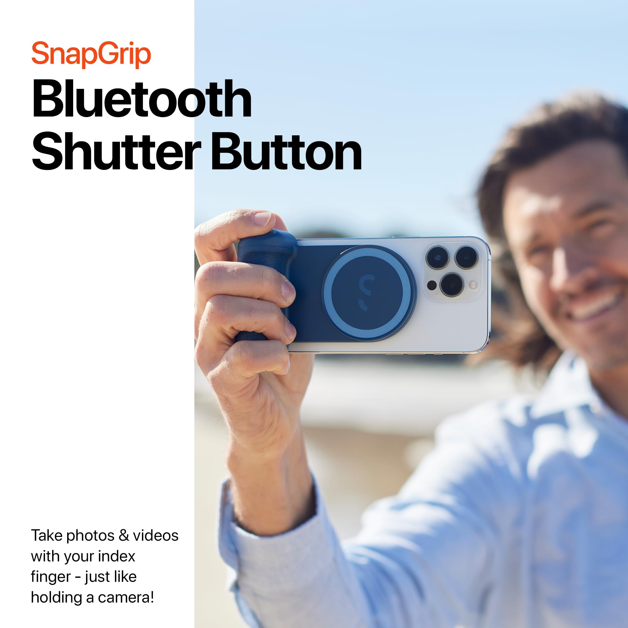 Shiftcam Snapgrip   Mobile Battery Grip With Wireless Shutter Button   Magnetic Mount Snaps On To Any Phone   Built In Powerbank