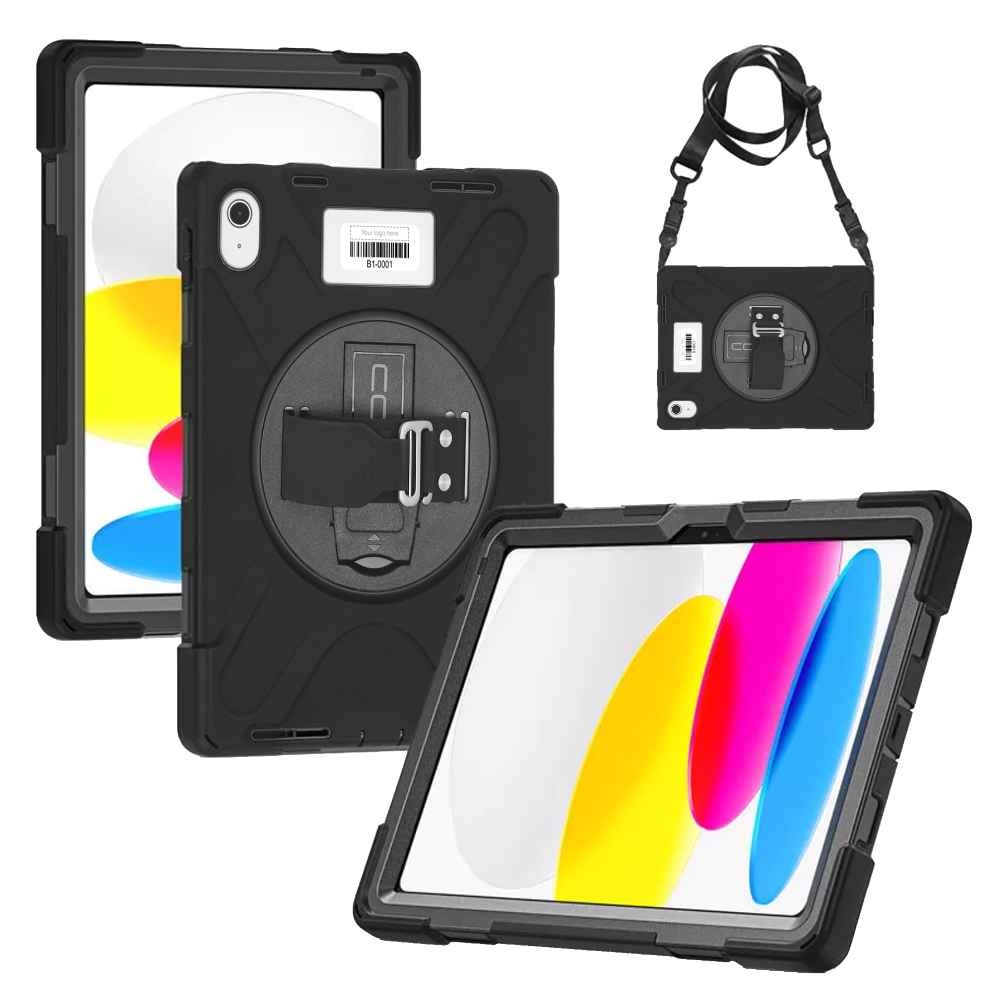 CODi Rugged iPad Case 11 (A16)/iPad 10.9 (10th Generation) | Heavy-Duty Shockproof Protection, 360 Coverage, Kickstand & Hand St