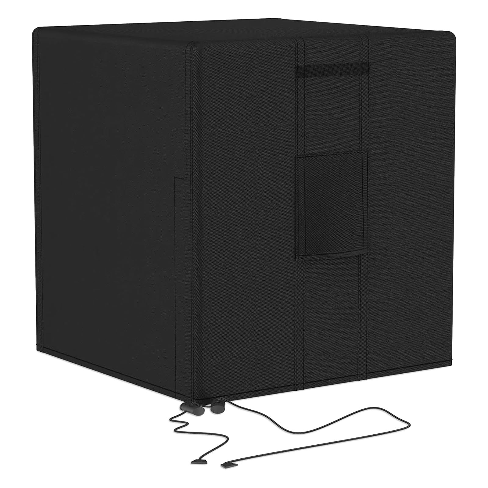 Brosyda Central Large Air Conditioner Cover For Outside Units, Waterproof & Windproof Outdoor Ac Units Cover Black (32 ''X32 ''X