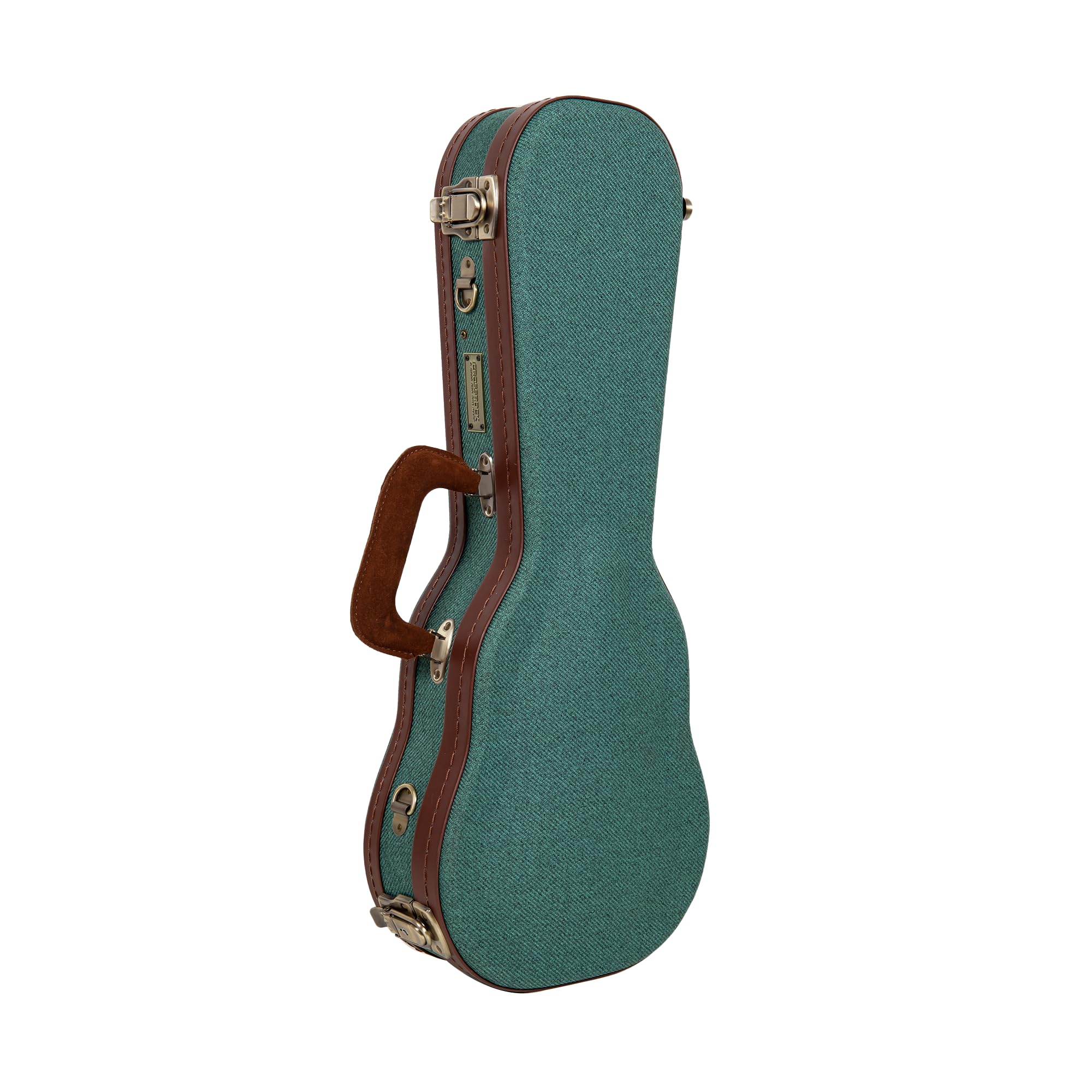 Crossrock Master Series Soprano Ukulele Case For 21 Long Neck | Malachite Blue Eco Tweed Fabric, Re-Engineered Shell, Backpack